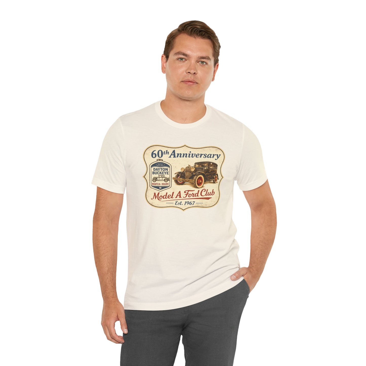 Dayton Buckeye Model A Ford Club 60th Anniversary Tee (CP) - Vintage Classic Car Shirt