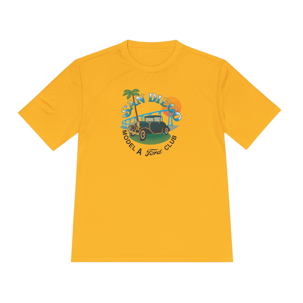San Diego Model A Ford Club Tee — Moisture‑Wicking Shirt