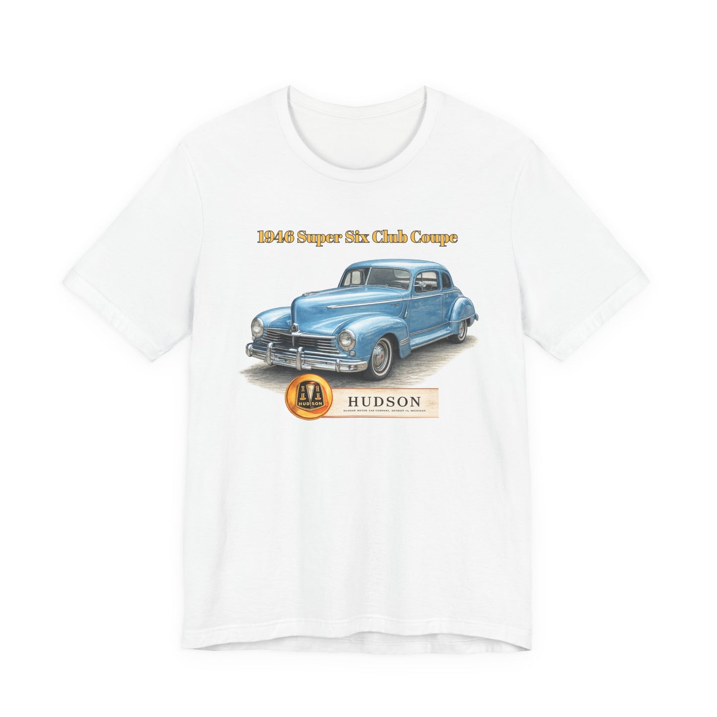 1946 Hudson Super Six Club Coupe T-Shirt – Classic Vintage Car Tee (DE)