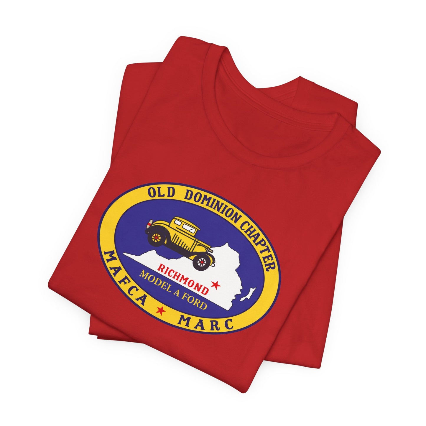 Old Dominion Chapter Model A Ford Club T‑Shirt — Richmond Vintage Car Logo
