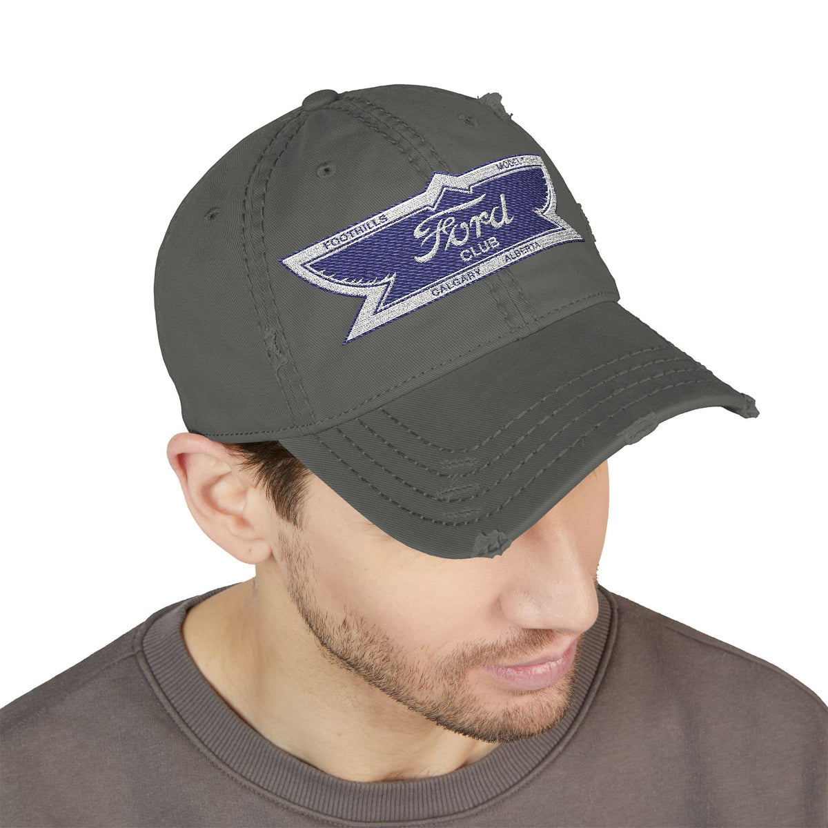 Foothills Model T Club Distressed Embroidered Dad Hat