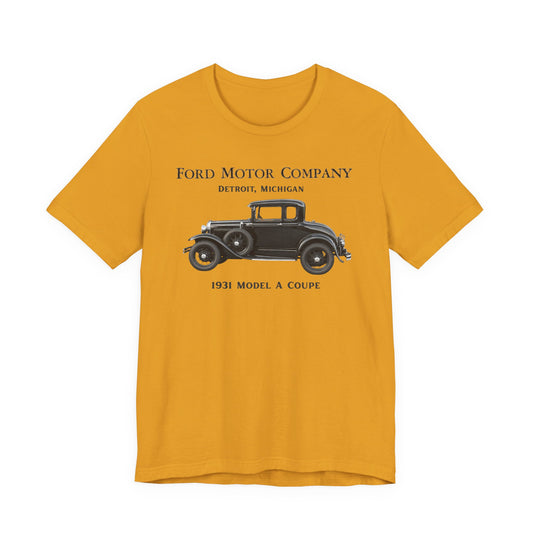 1931 Ford Model A Coupe (RBS) - Unisex Jersey Short Sleeve Tee (RBS)