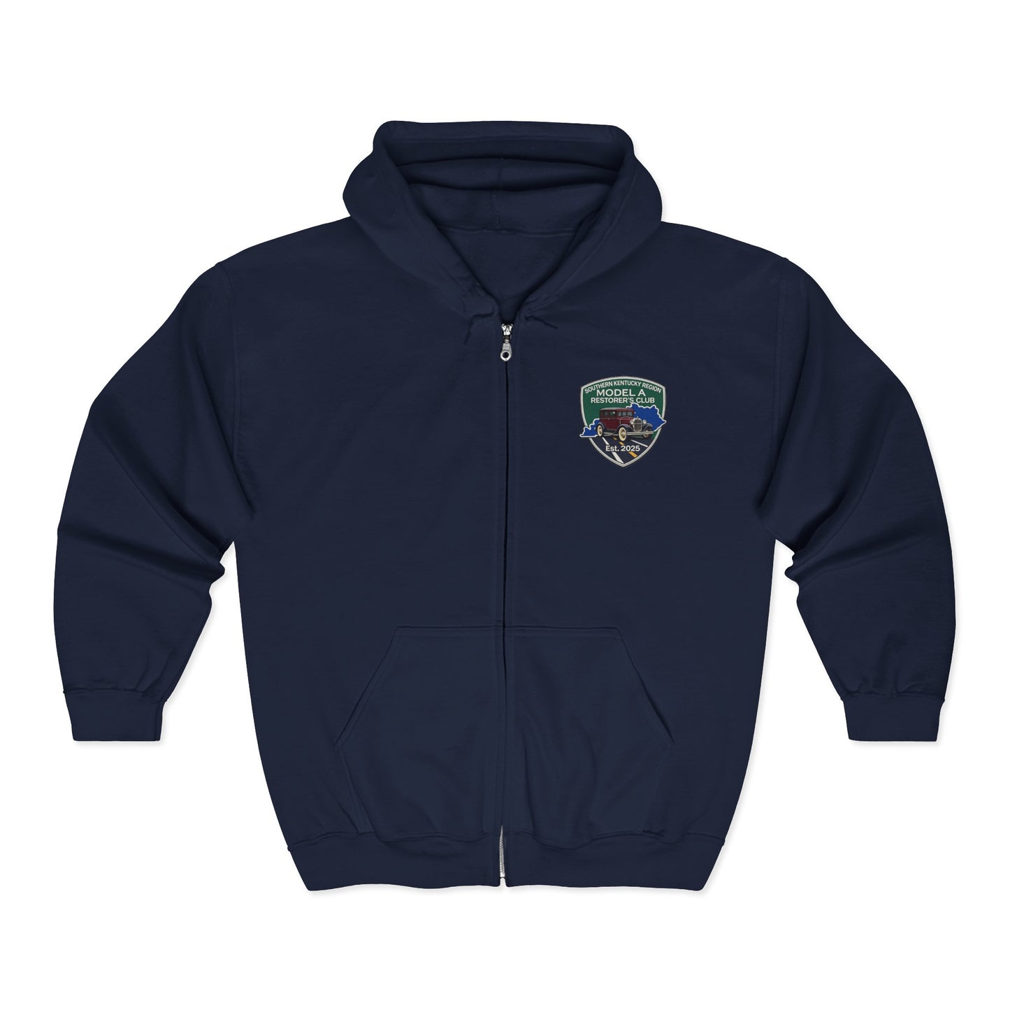 Southern Kentucky Region Model A Restorer's Club - Unisex Heavy Blend™ Full Zip Hooded Sweatshirt