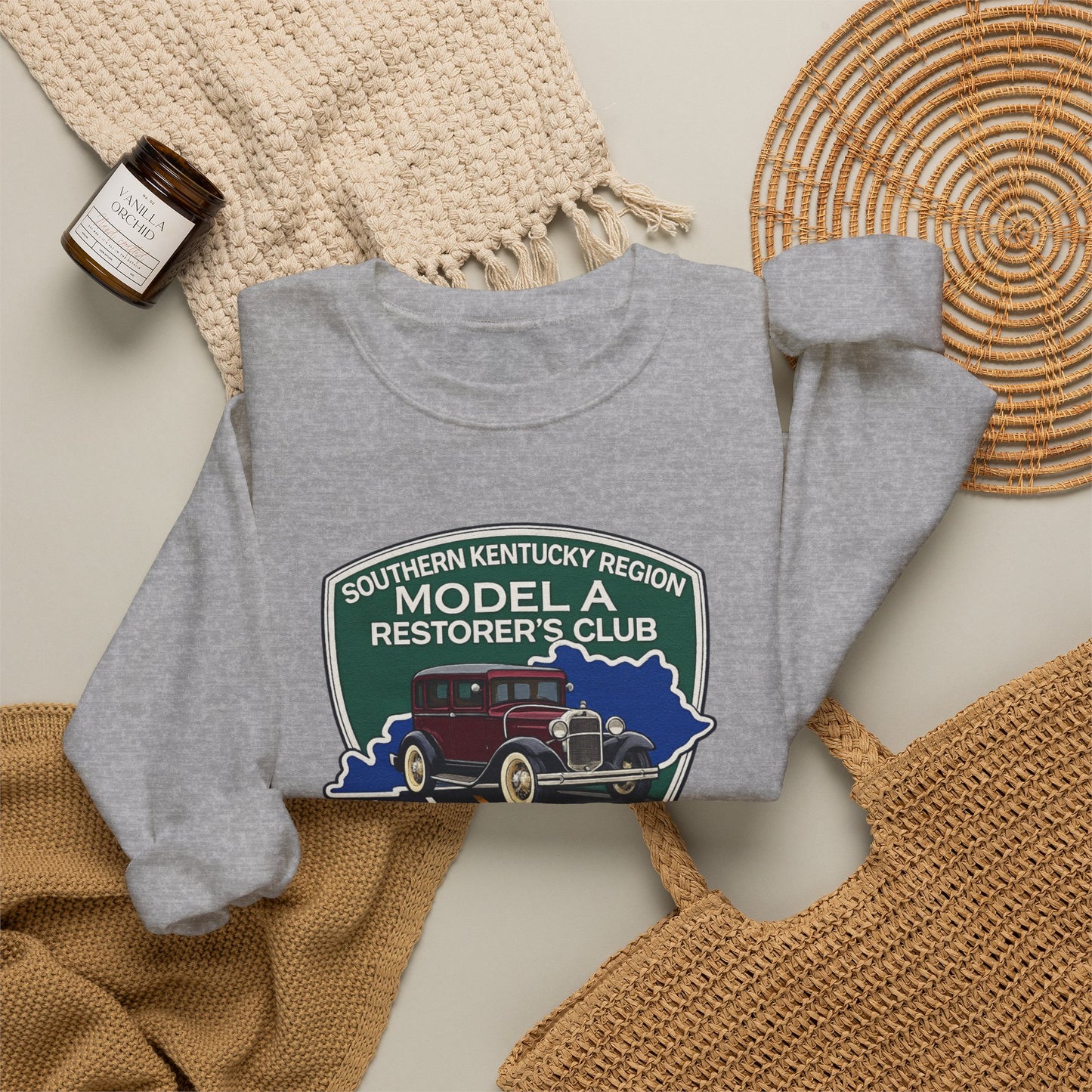 Southern Kentucky Region Model A Restorer's Club Crewneck Sweatshirt — Unisex Heavy Blend™ Gildan Crewneck Sweatshirt