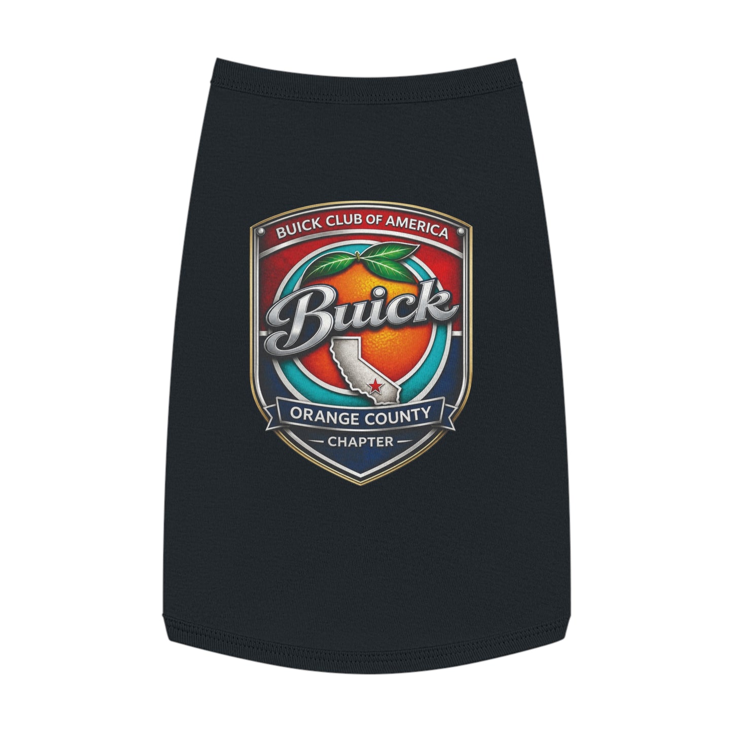 Buick Club of America Orange County Pet Tank Top — Logo Dog Shirt
