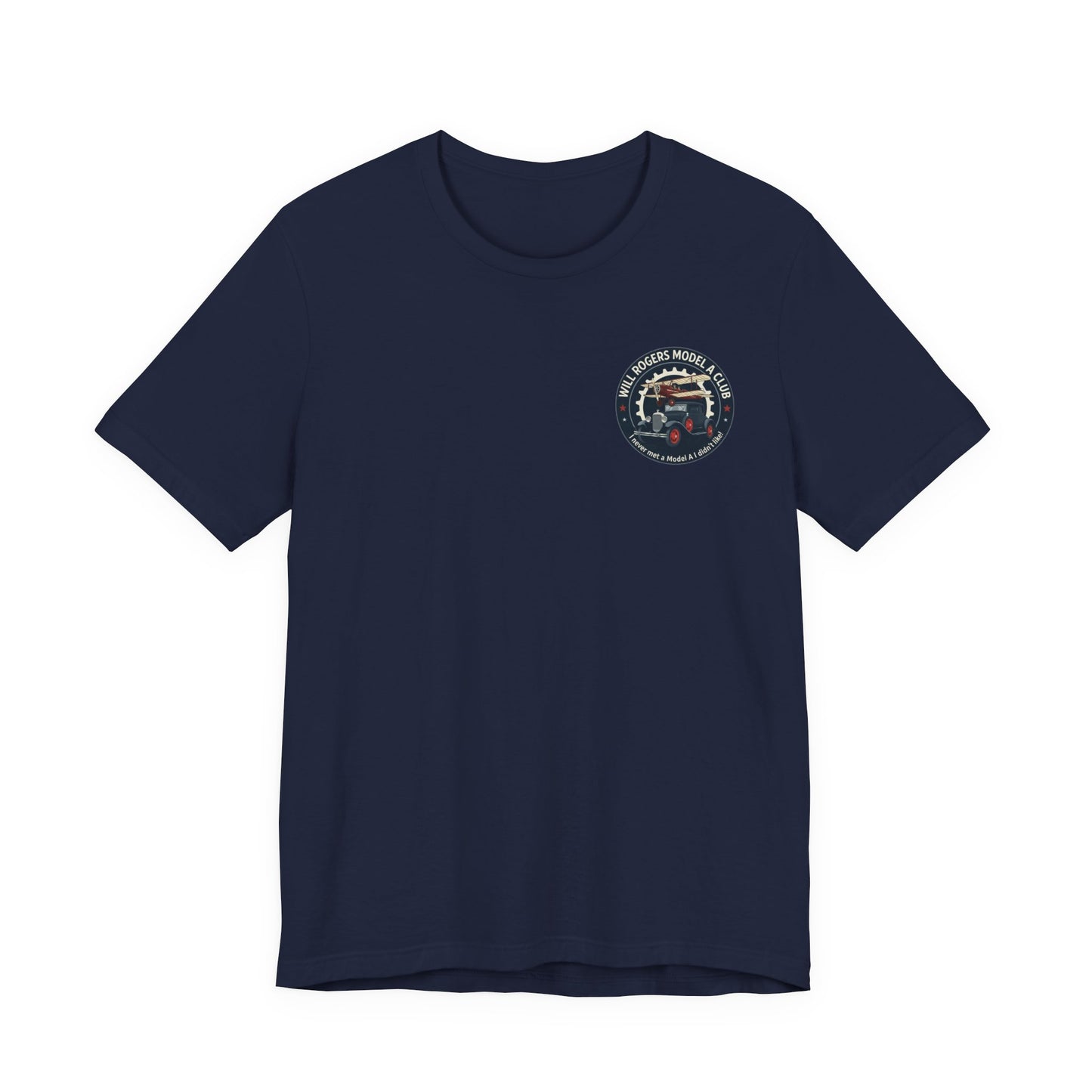 Will Rogers Model A Club – Vintage Car Graphic Tee (Front and Back Logos)
