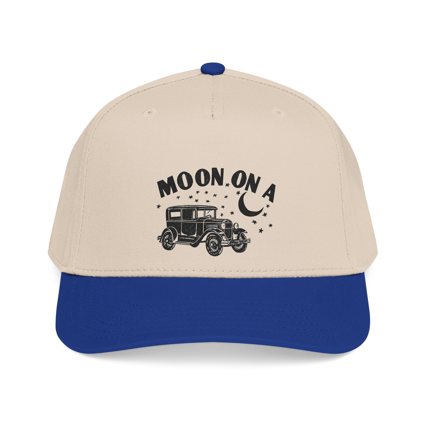 Moon On A - Printed Mid Profile Baseball Cap