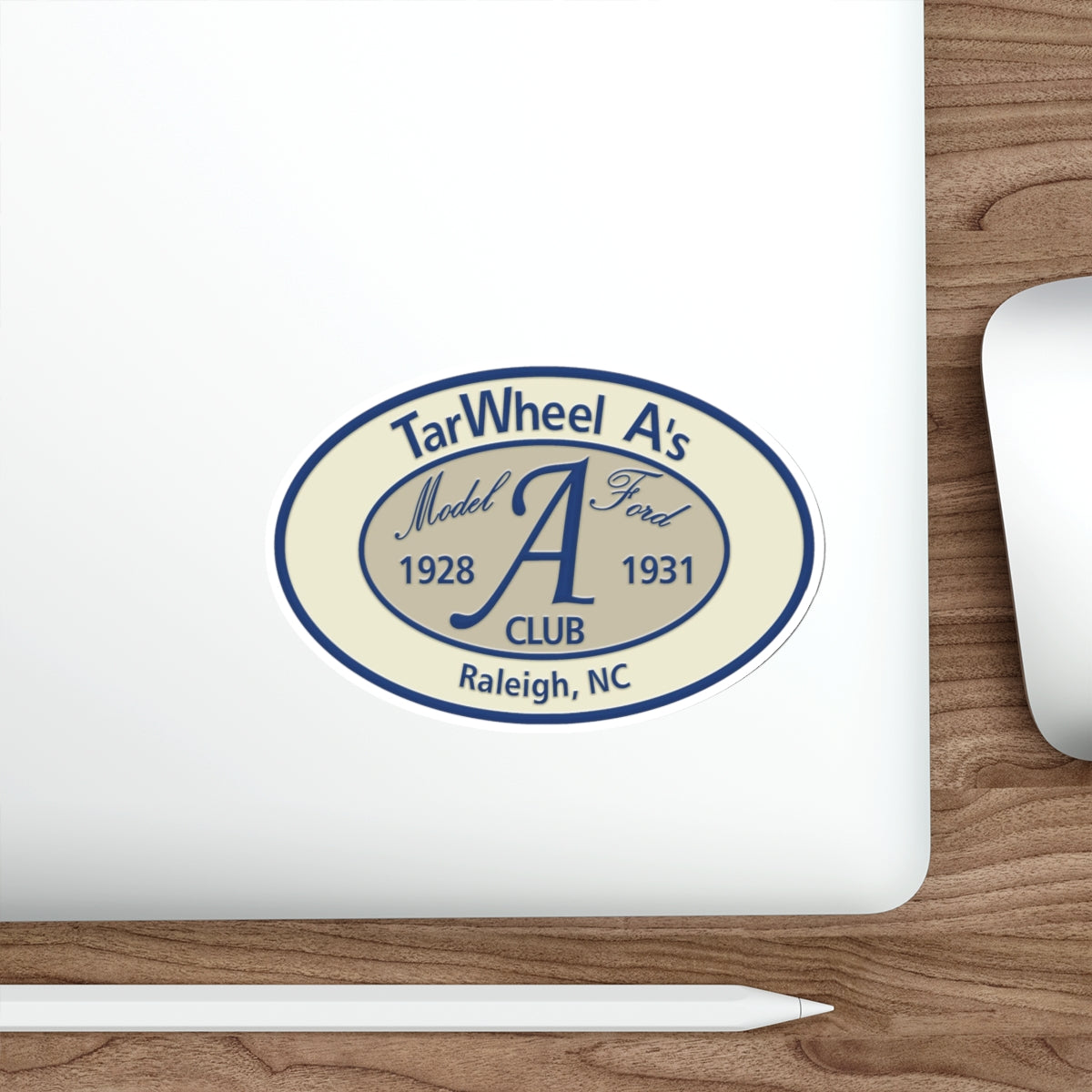 TarWheel A's Club Oval Die-Cut Sticker — Great for Windshields