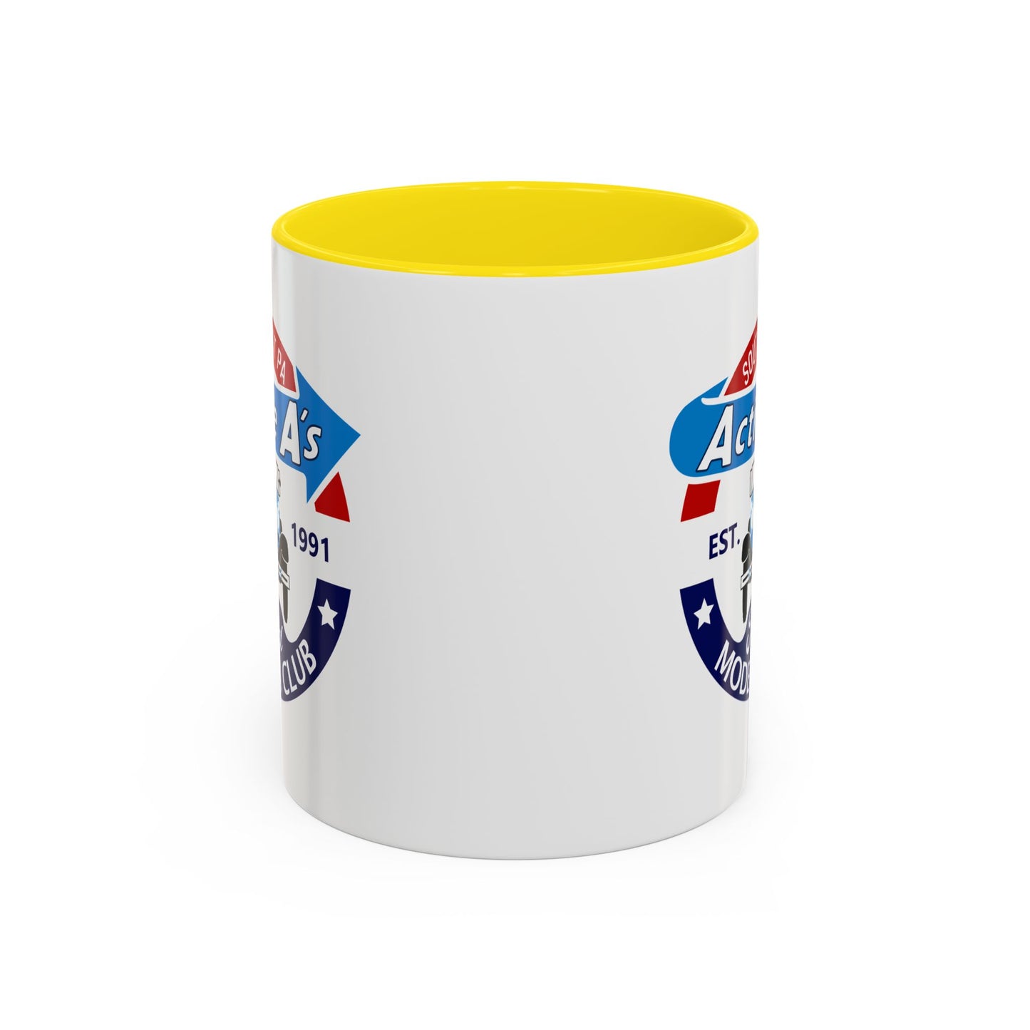 Ford Model A Club Coffee Mug — "Active A's" Southeast PA Vintage Car Design (11/15 oz)