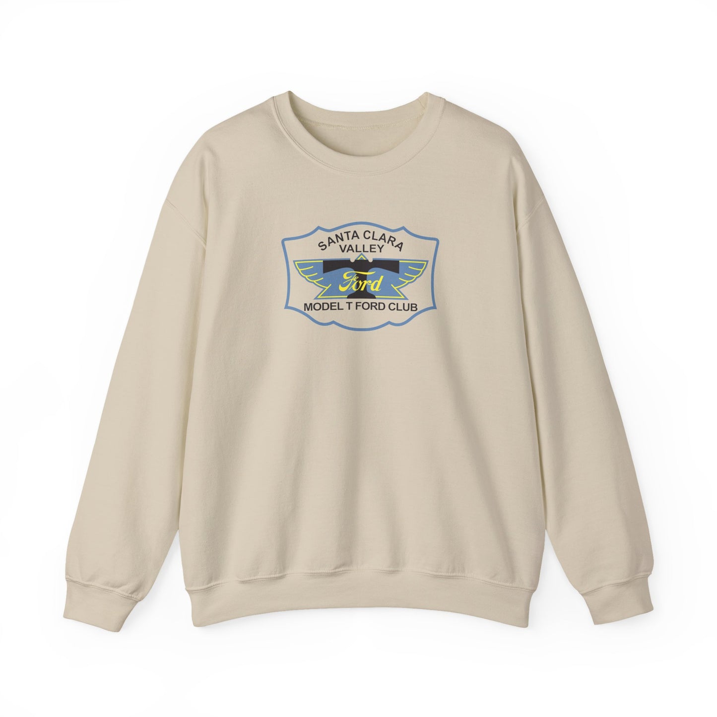 Santa Clara Valley Model T Ford Club (front and back print) Unisex Heavy Blend™ Crewneck Sweatshirt