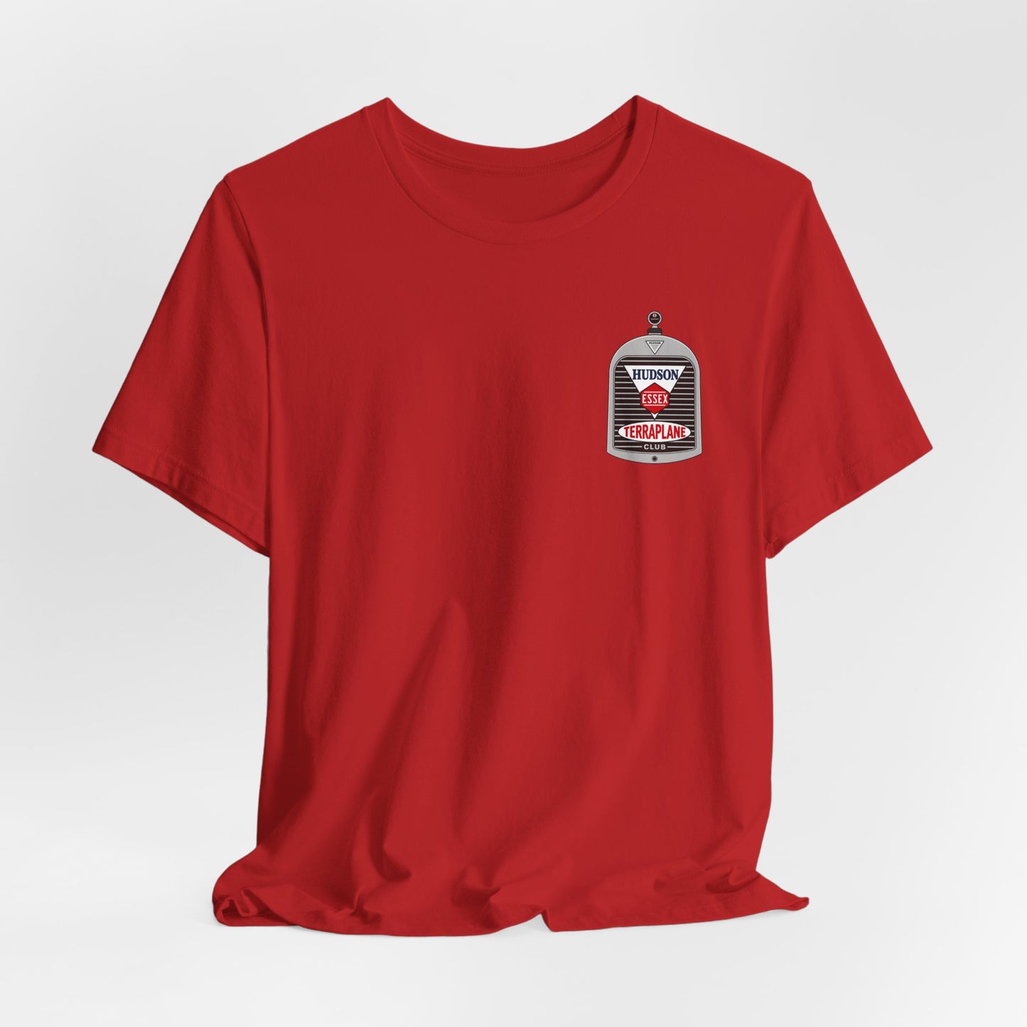 Hudson Essex Terraplane Club Small Chest Logo — Unisex Jersey Short Sleeve Tee