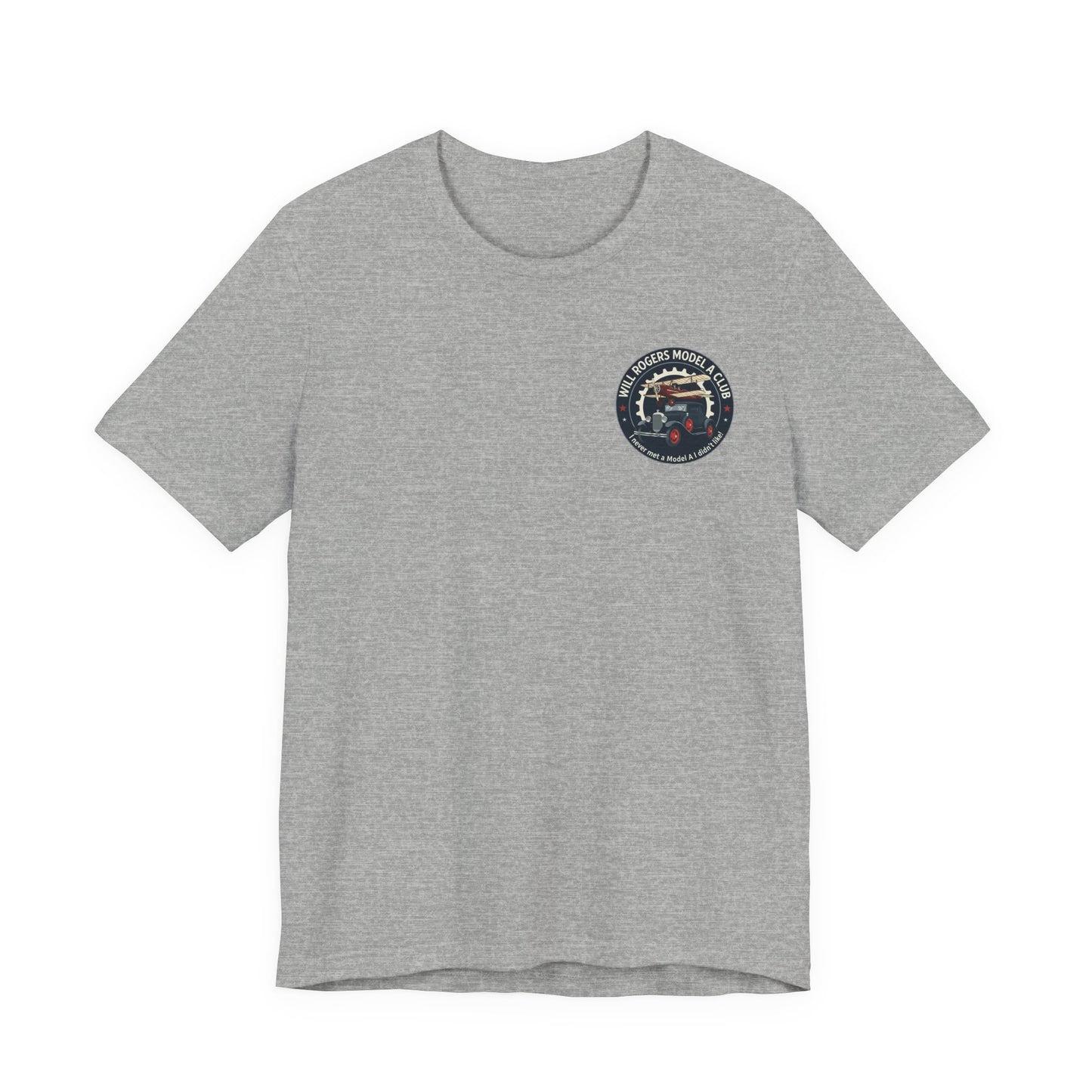 Will Rogers Model A Club – Vintage Car Graphic Tee (Front and Back Logos)