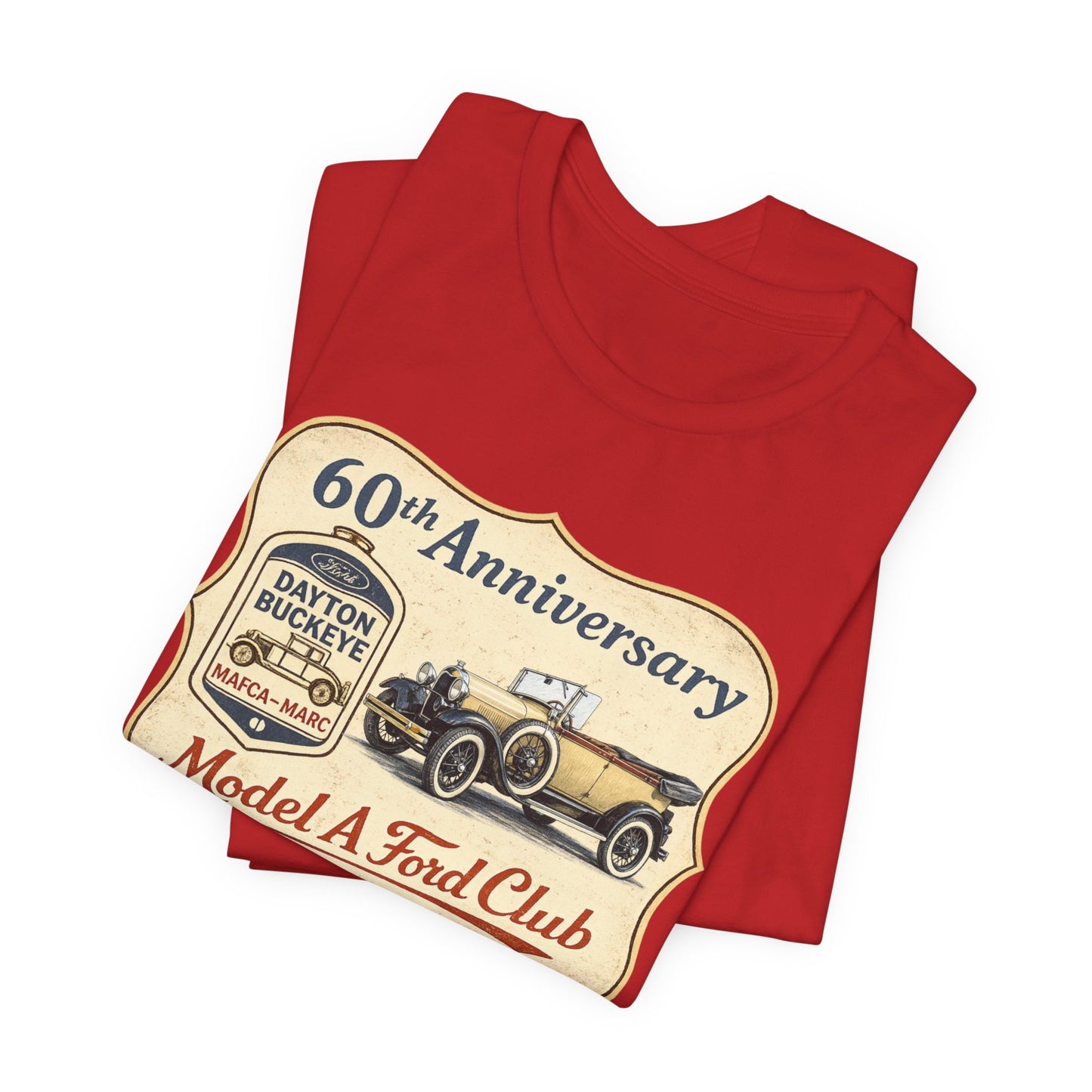 Dayton Buckeye Model A Ford Club 60th Anniversary T-Shirt (KS) - Vintage Car Tee
