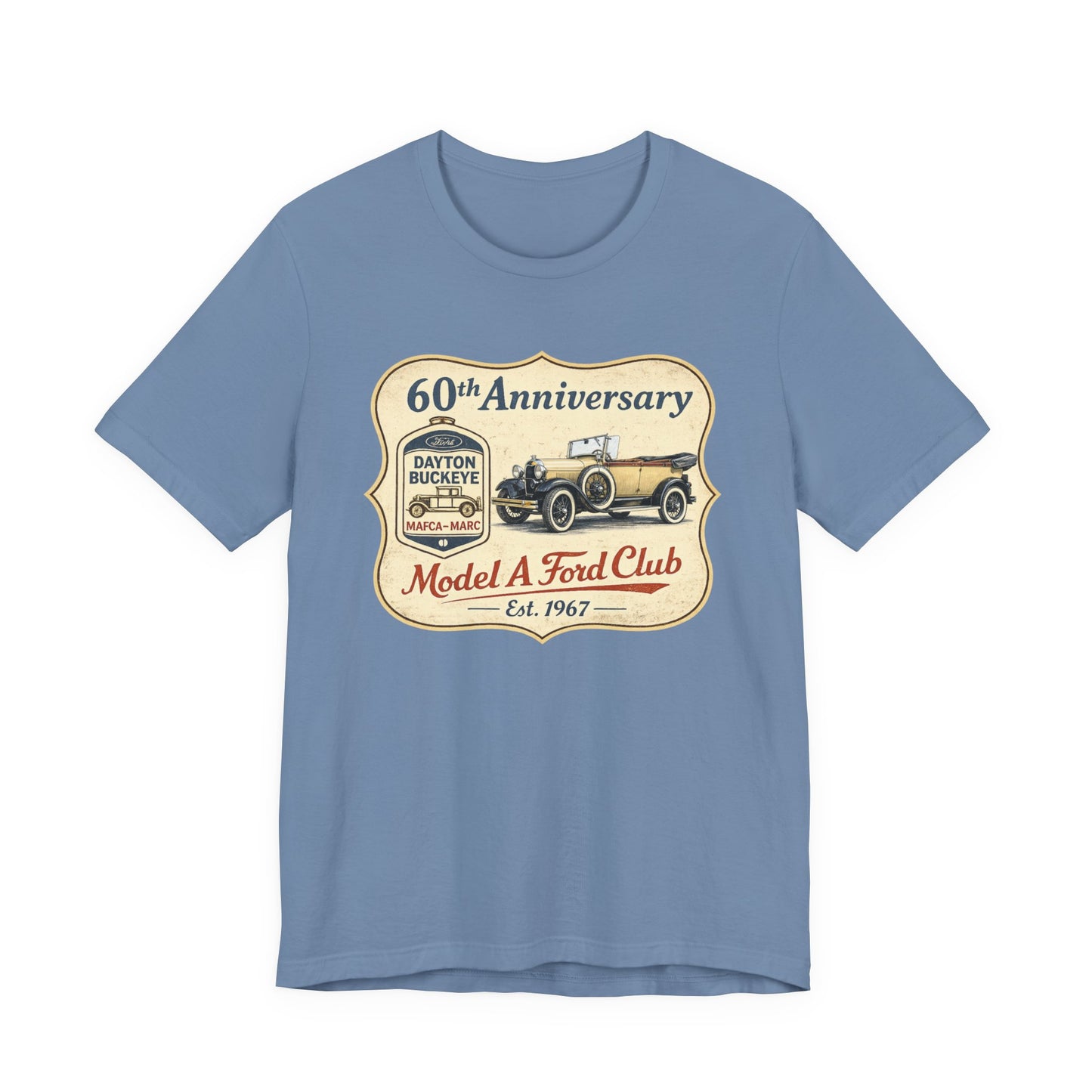 Dayton Buckeye Model A Ford Club 60th Anniversary T-Shirt (KS) - Vintage Car Tee
