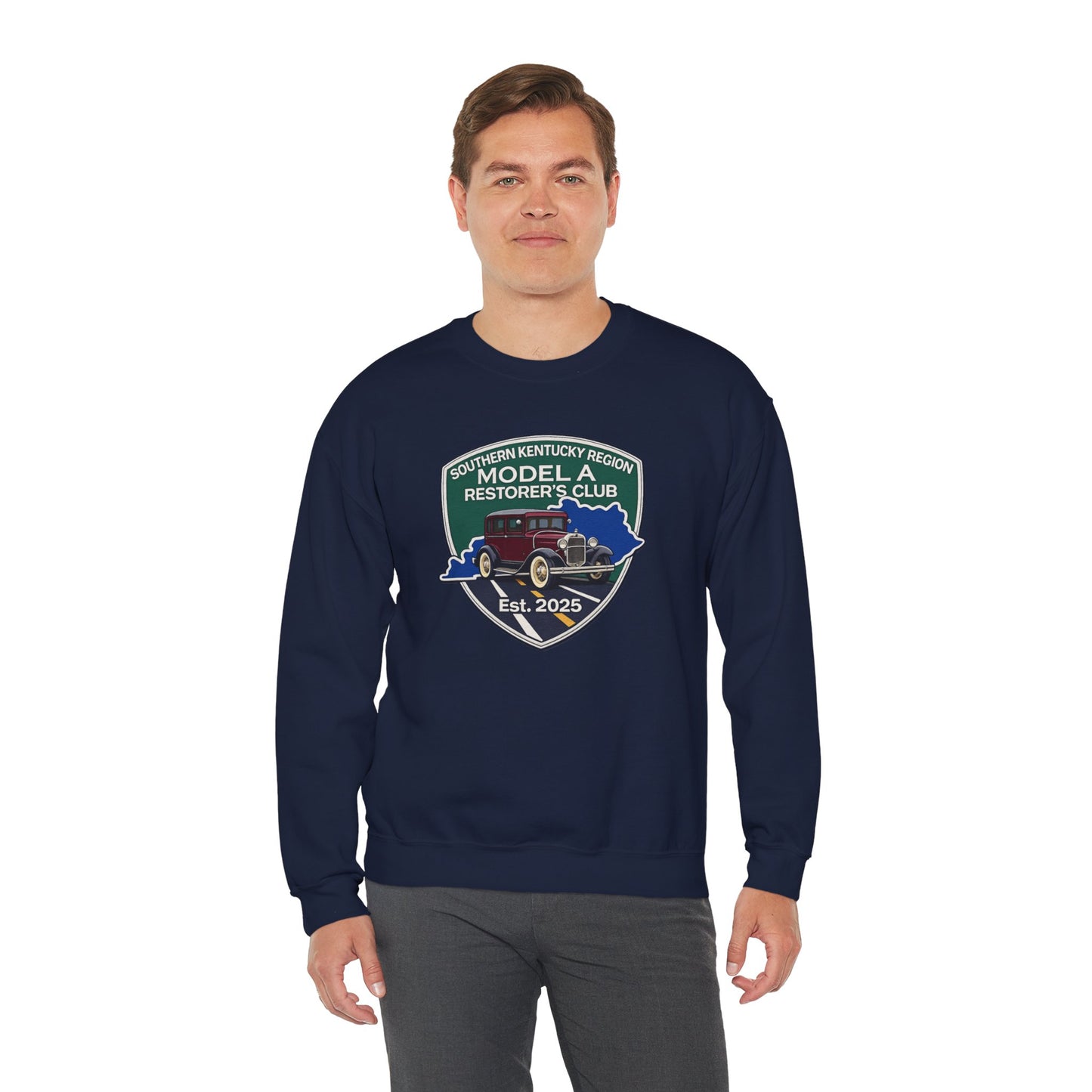Southern Kentucky Region Model A Restorer's Club Crewneck Sweatshirt — Unisex Heavy Blend™ Gildan Crewneck Sweatshirt