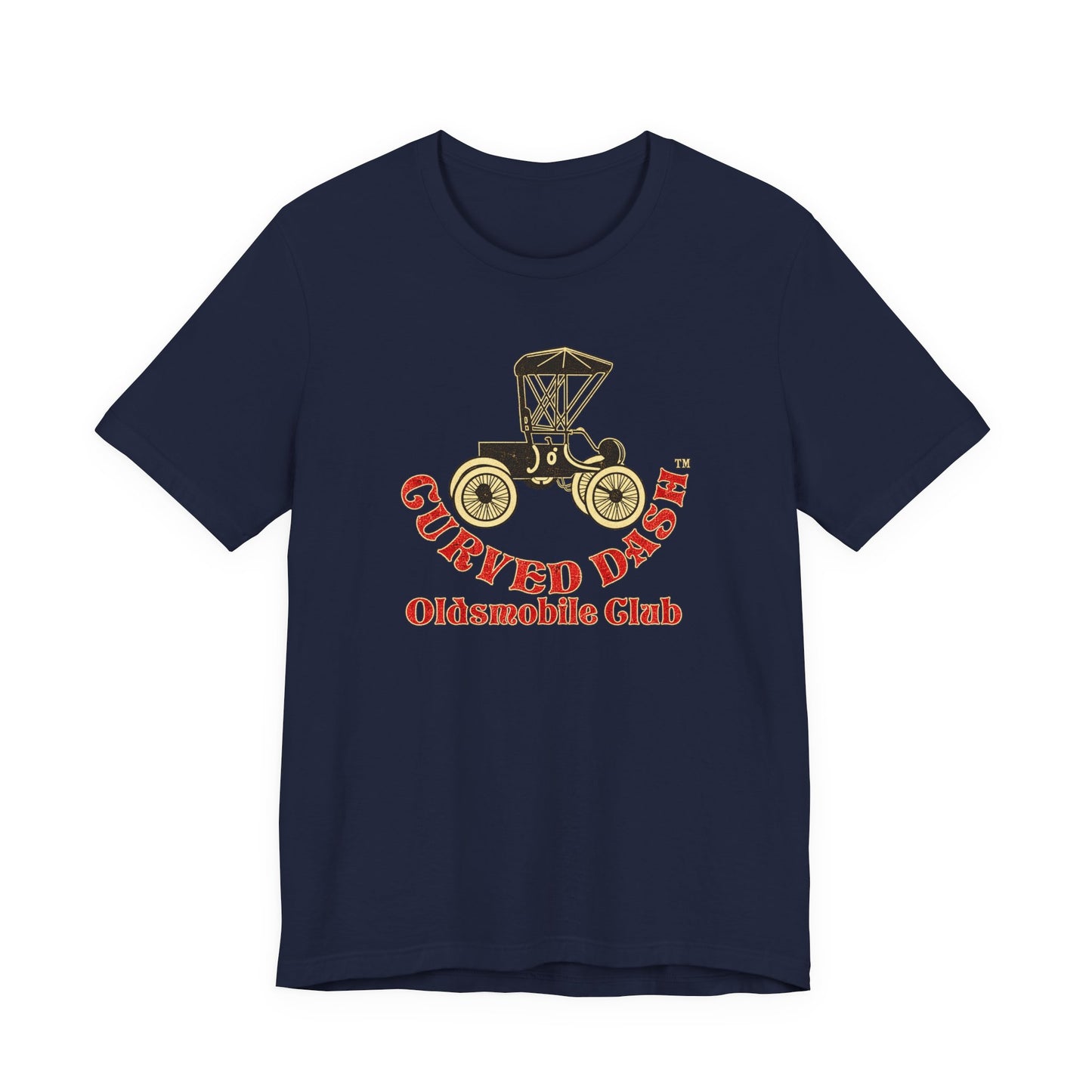 Curved Dash Oldsmobile Club Vintage Car T-Shirt - Unisex Soft Short Sleeve Tee