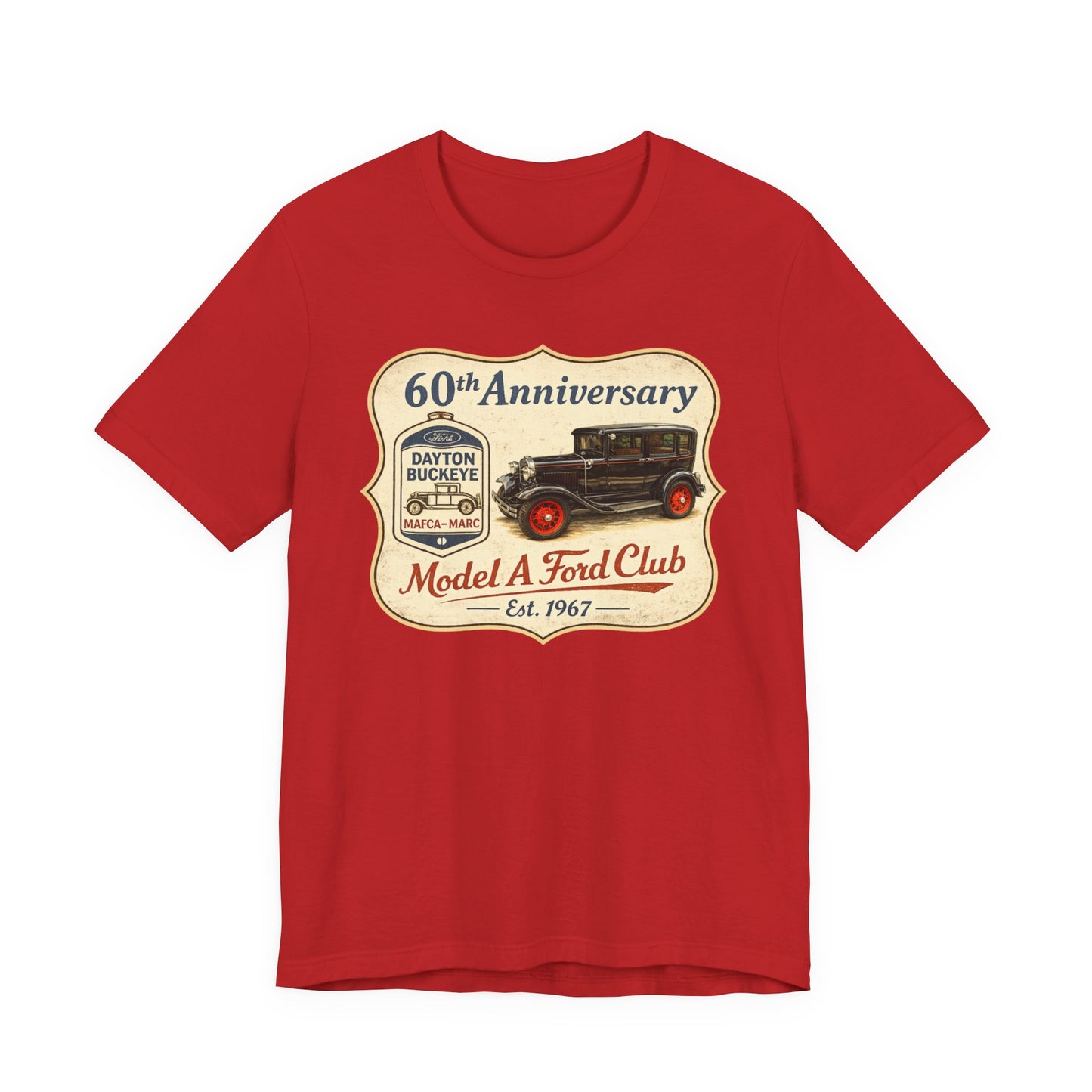 Dayton Buckeye Model A Ford Club 60th Anniversary Tee (SH) - Vintage Classic Car Shirt