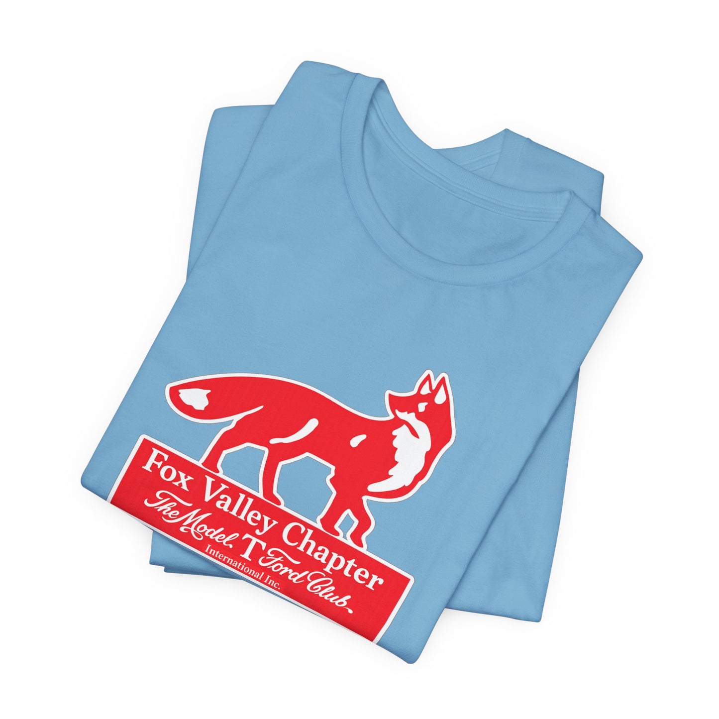 Fox Valley Chapter Model T Ford Club Tee — Red Fox Logo Short Sleeve T-Shirt