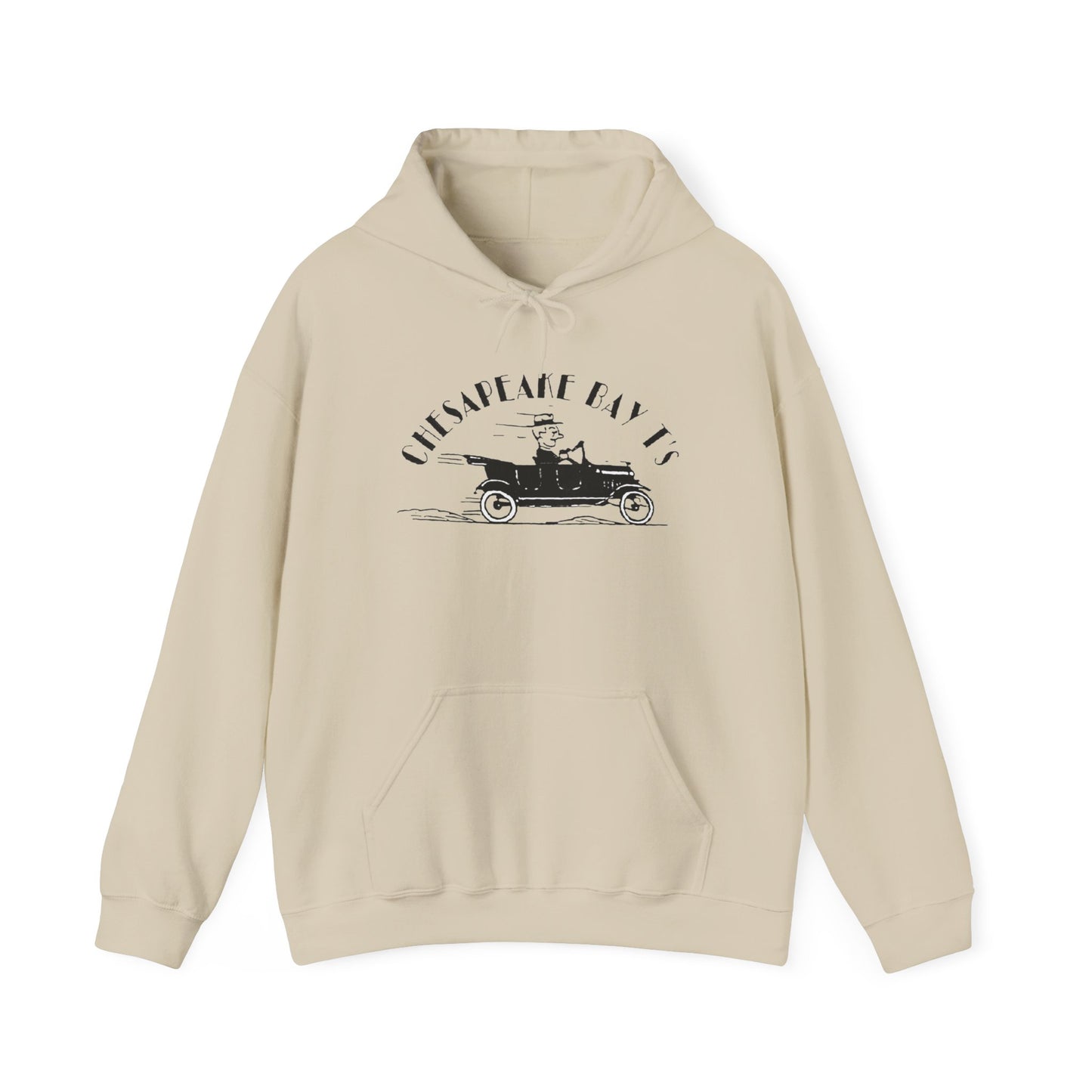 Chesapeake Bay T's Vintage Car Hoodie (screen printed)