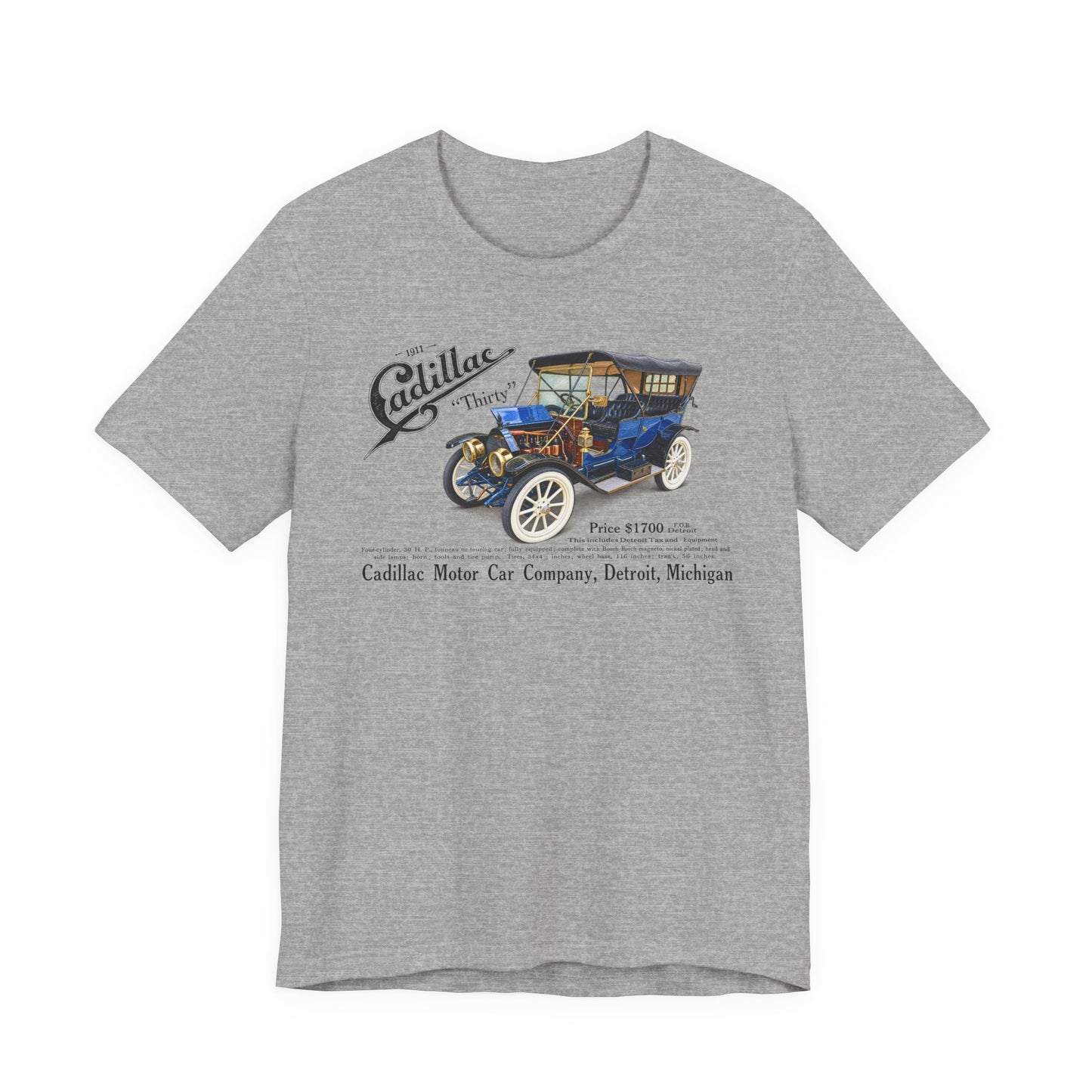 1911 Cadillac Vintage Car Tee – Classic Antique Automobile Graphic Shirt