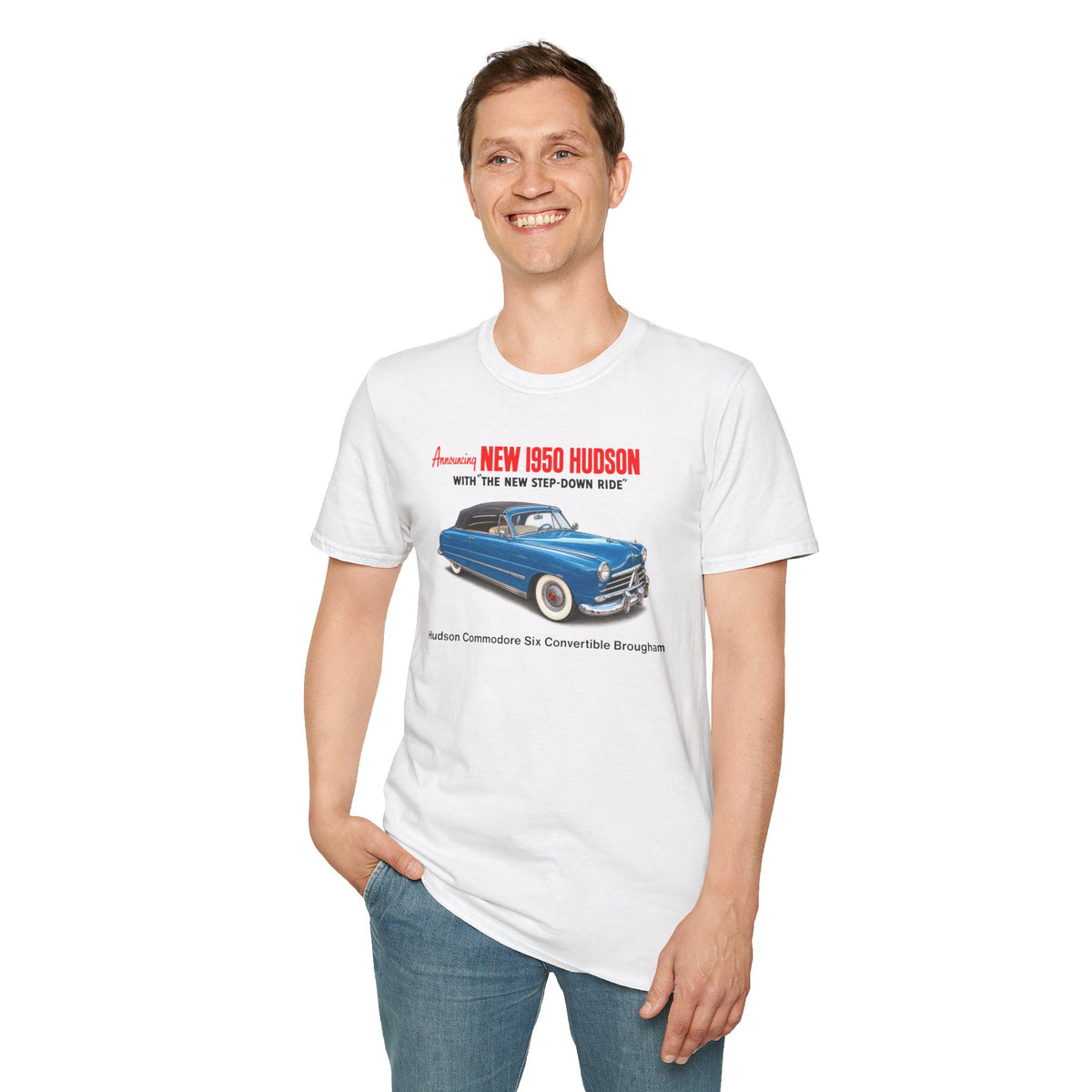 1950 Hudson Commodore Six Convertible Brougham Tee – Unisex Softstyle T-Shirt