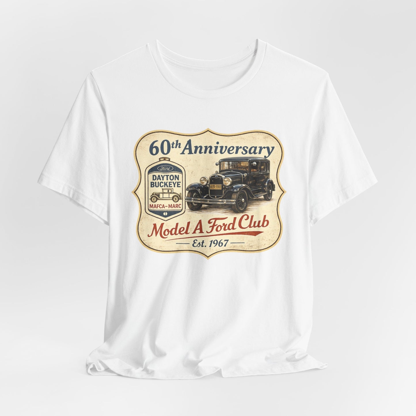 Dayton Buckeye Model A Ford Club 60th Anniversary Tee (JA) - Vintage Classic Car Shirt