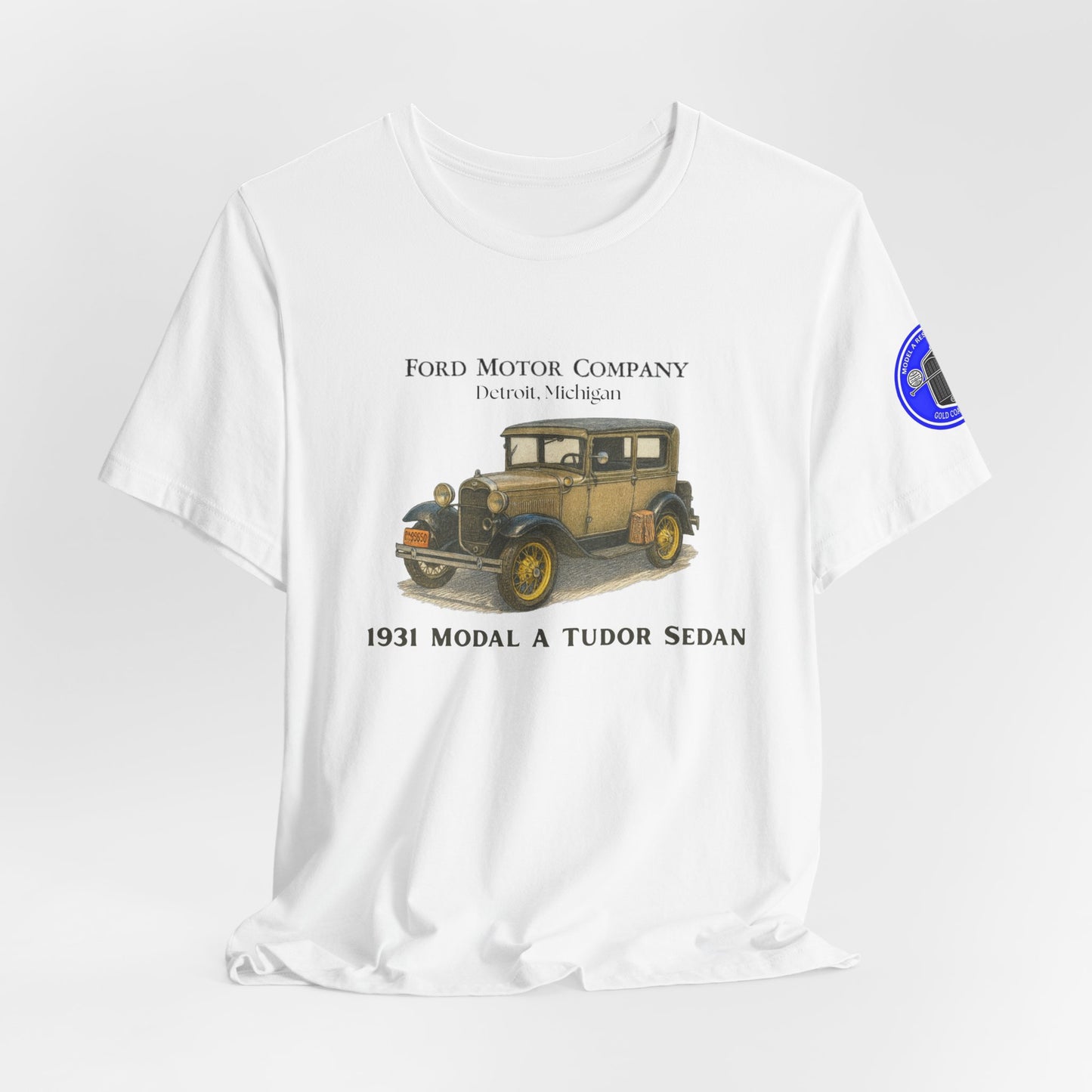 1931 Model A Ford Tudor Sedan Tee – with Gold Coast sleeve logo