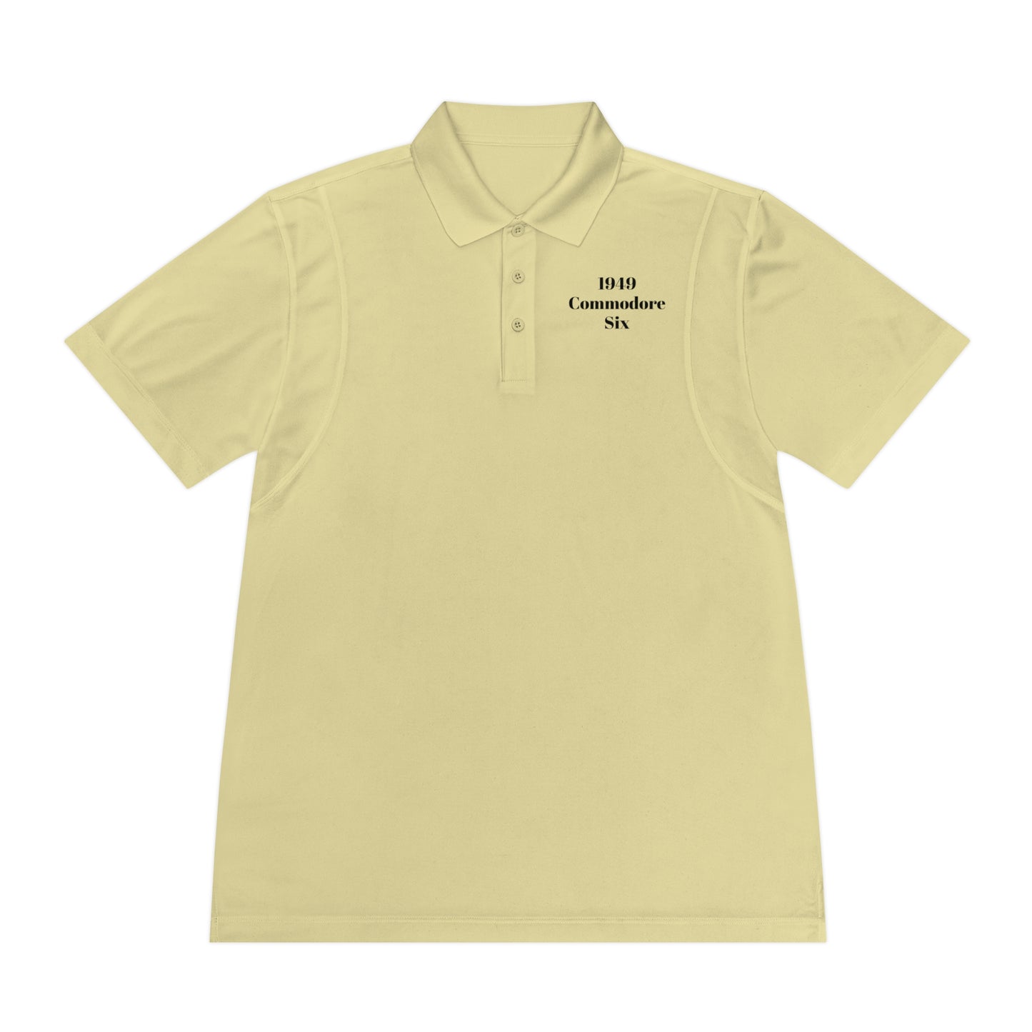 1949 Hudson Commodore Six Polo Shirt — Vintage Hudson Car Graphic Men's Sport Polo (DT)
