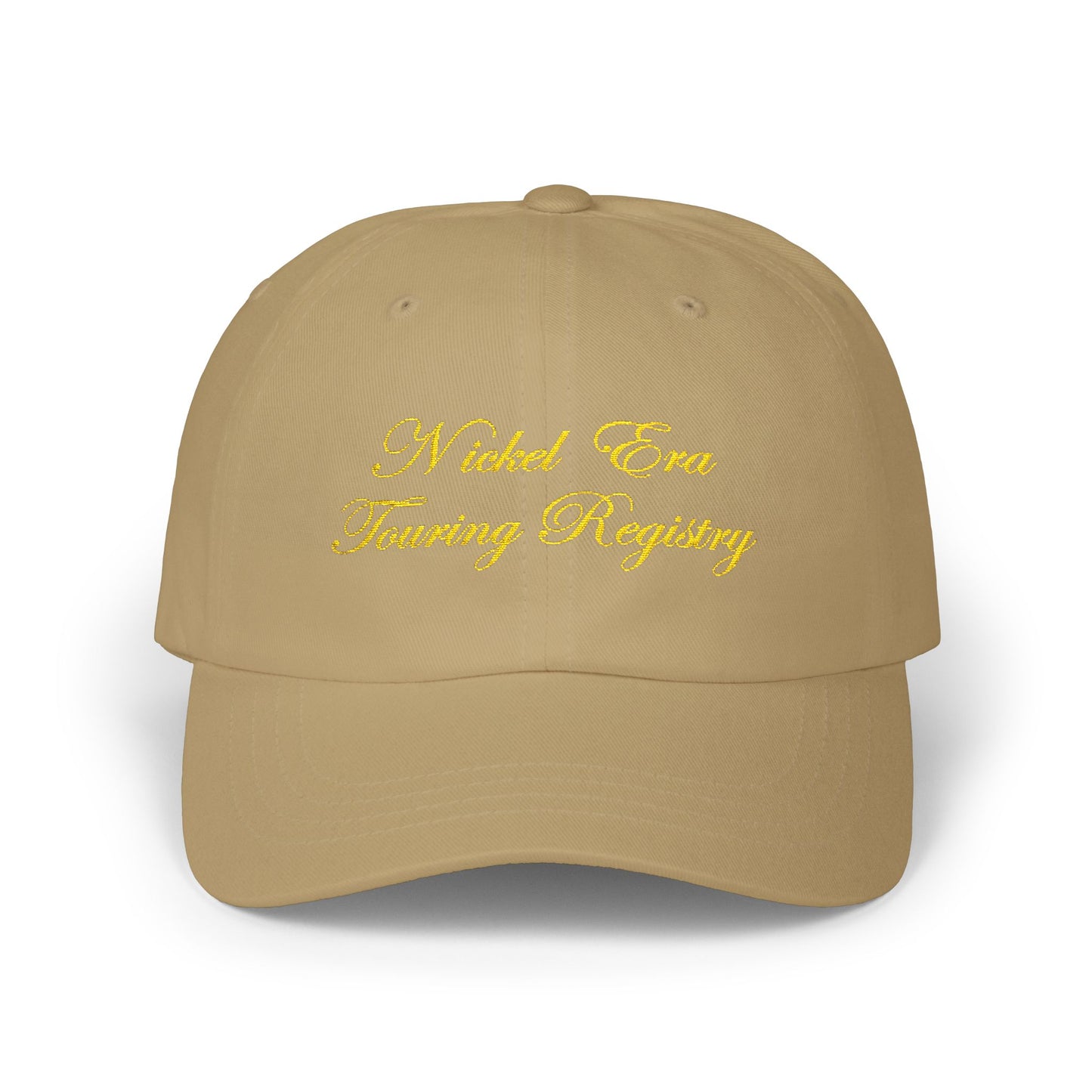 Nickel Era Touring Registry Embroidered Dad Cap — Gold Script