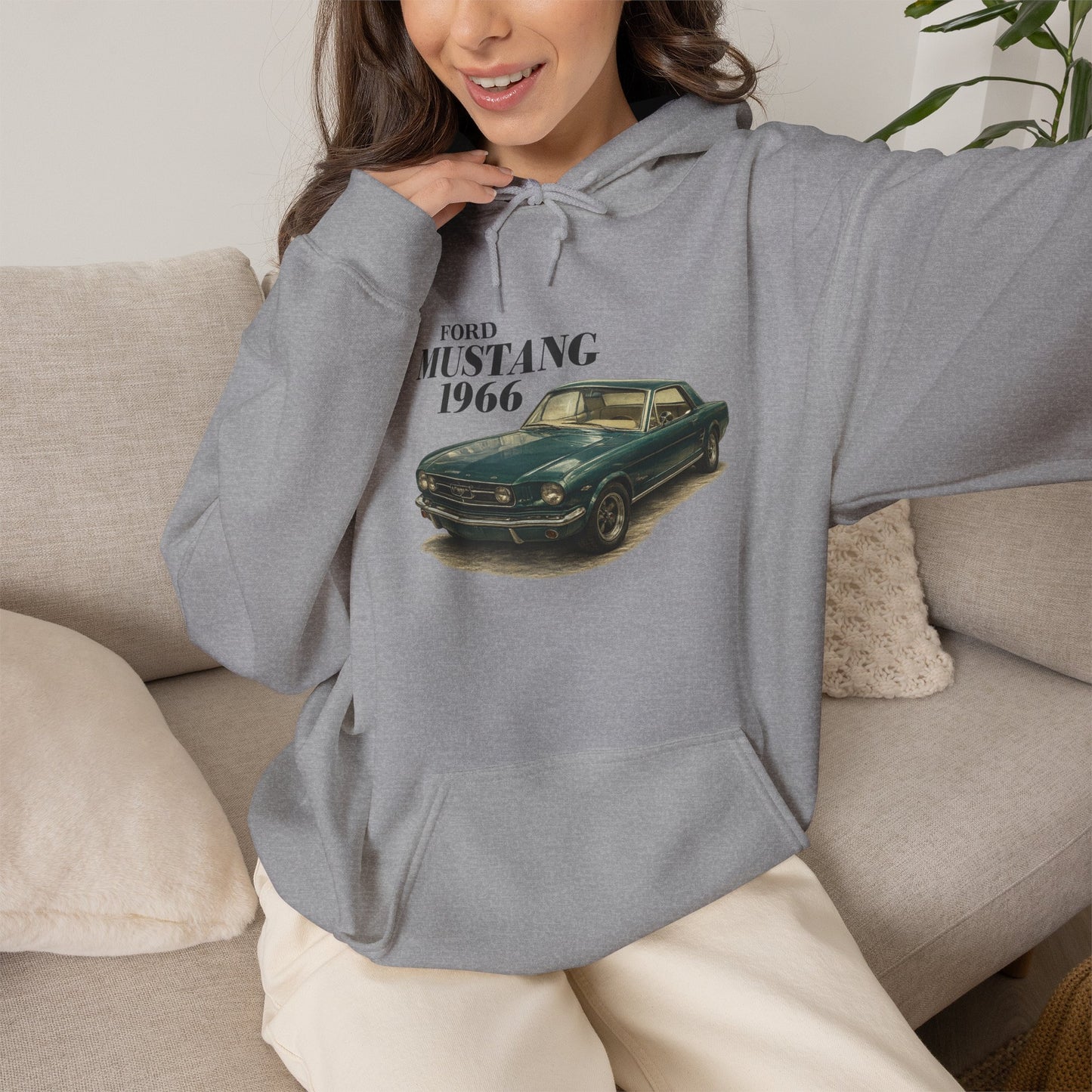 1966 Ford Mustang Vintage Car Hoodie — (Rick C)
