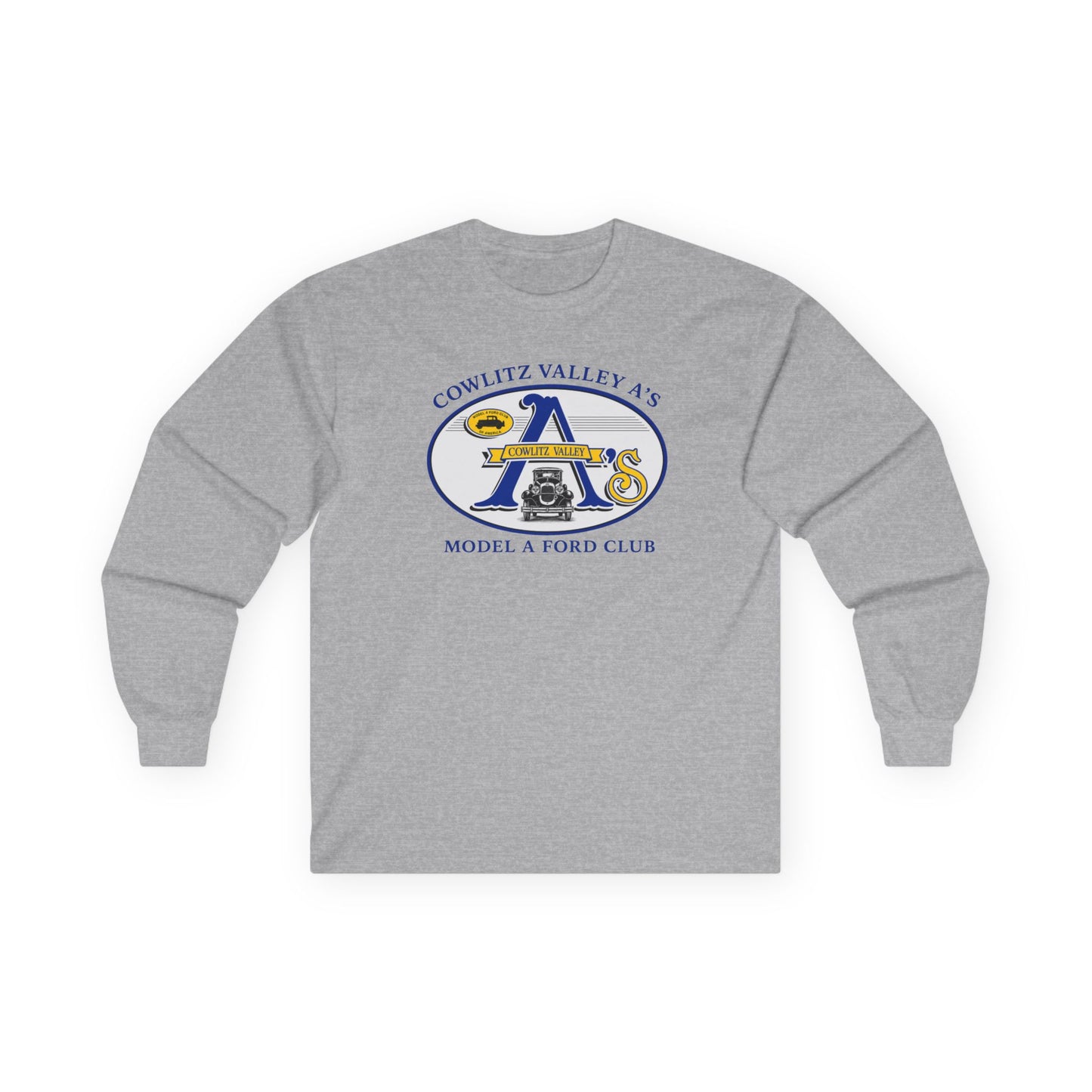 Cowlitz Valley A's Model A Ford Club Long Sleeve Tee
