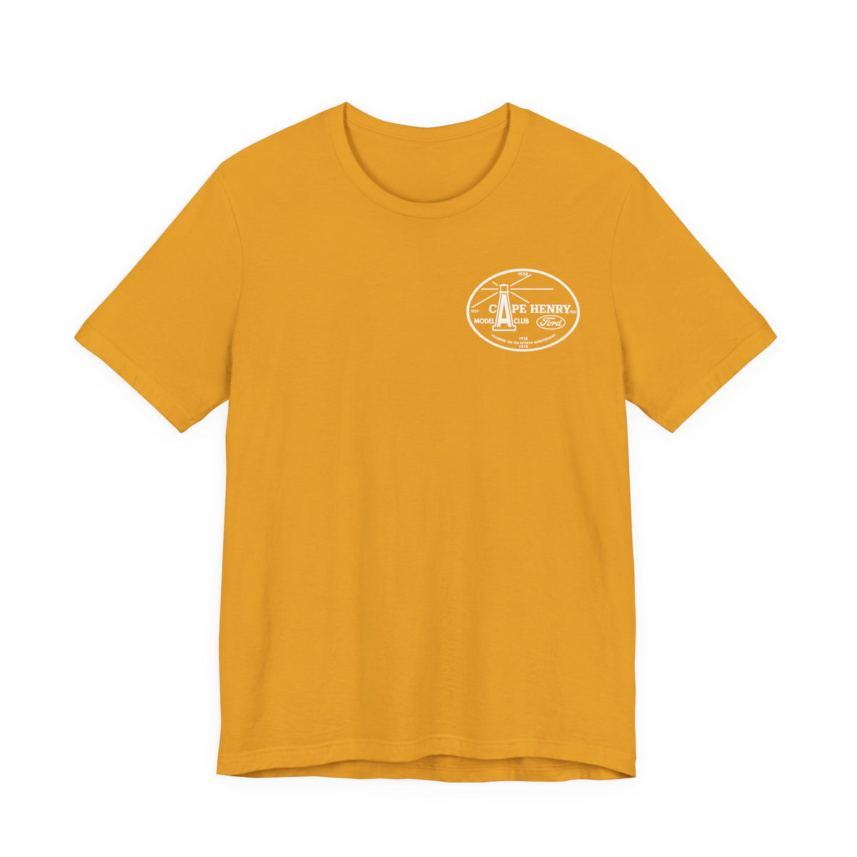 Cape Henry Model A Club Unisex Soft Short Sleeve Tee - Front and Back Logos