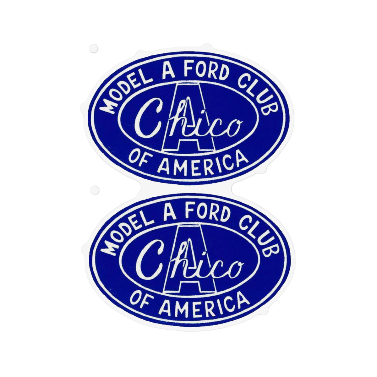 Chico A's Model A Ford Club Oval Magnet — Two Large Magnets that are Great for Parades!