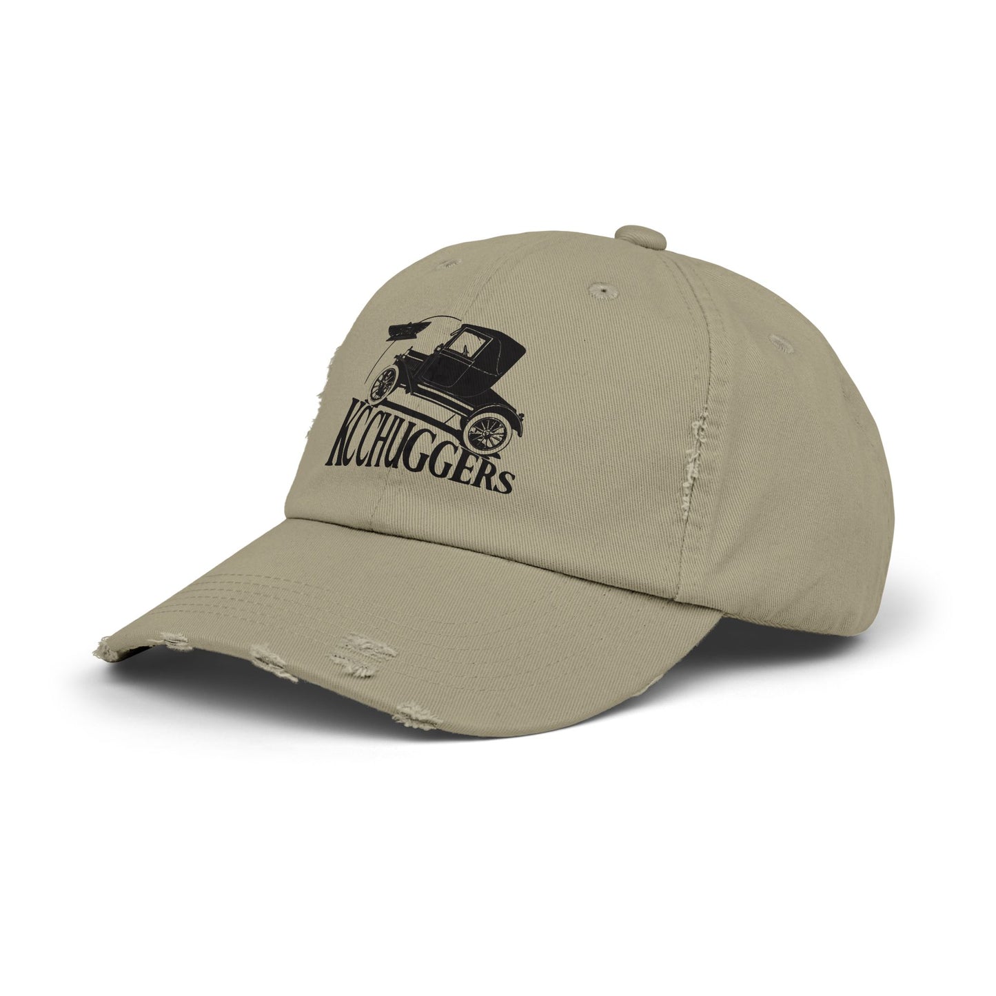 Distressed Baseball Cap — Vintage Car KC Chuggers Logo