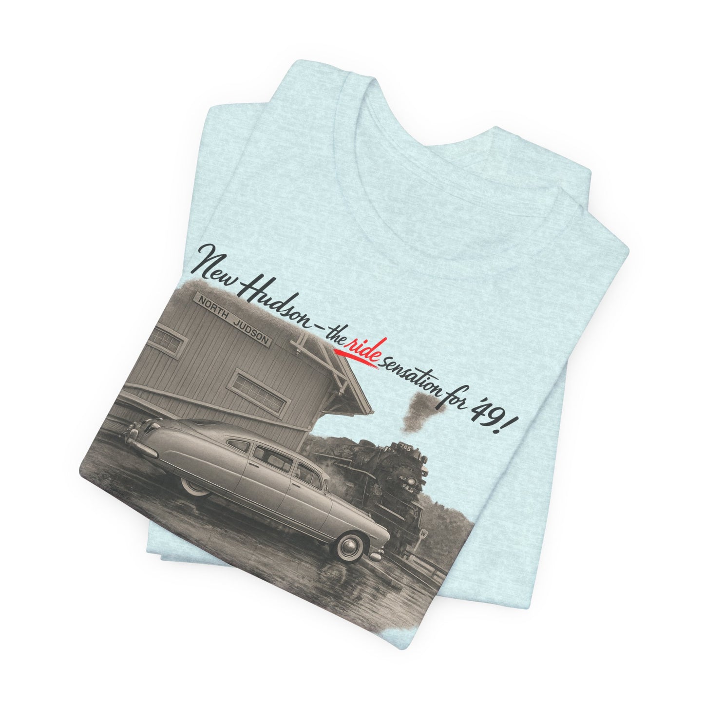 1949 Hudson Commodore Six Vintage Car T‑Shirt — Classic Retro Automotive Tee (Rick C)