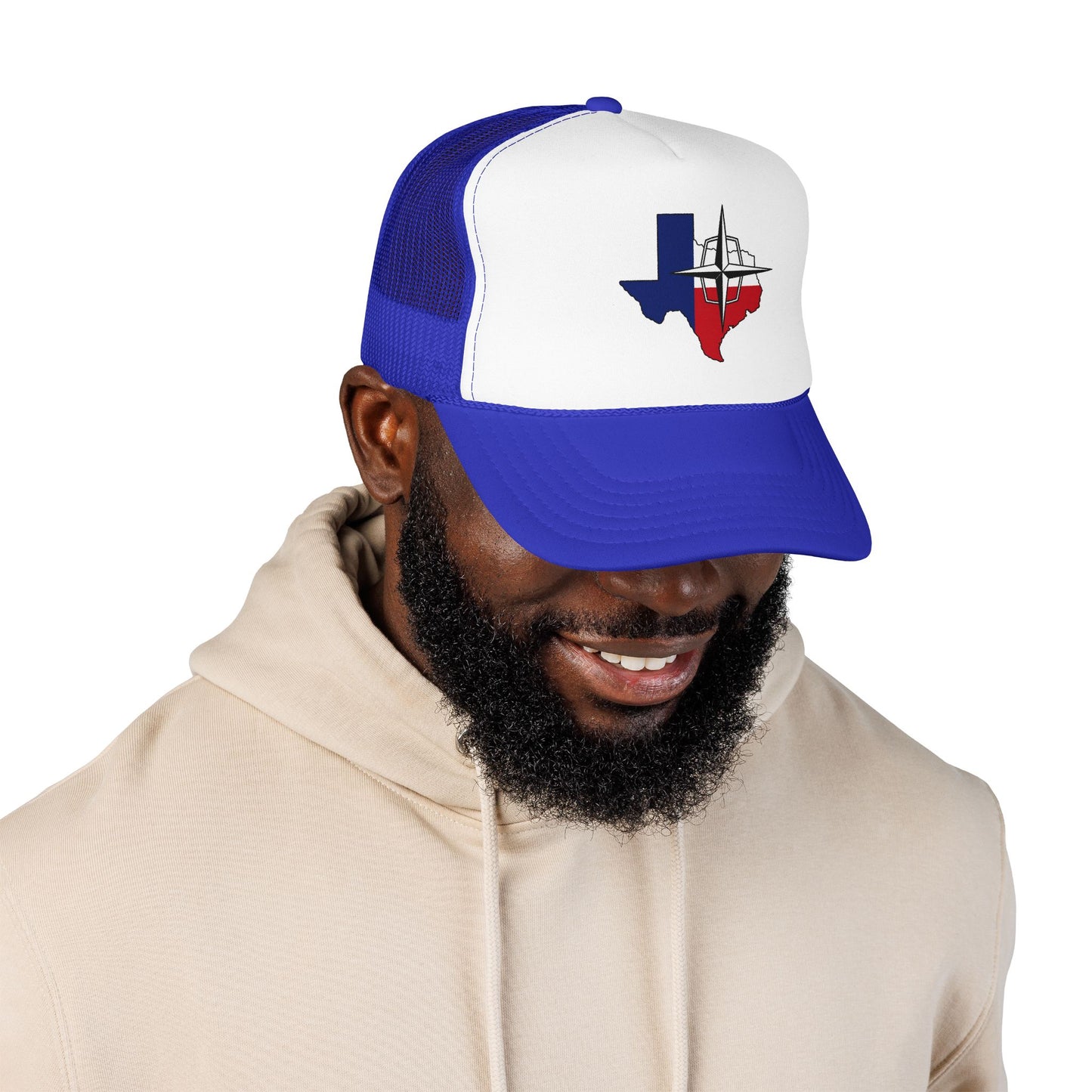 Lincoln & Continental Owners Club - Texas Gulf Coast Region Trucker Hat  — Red White Blue Foam Cap