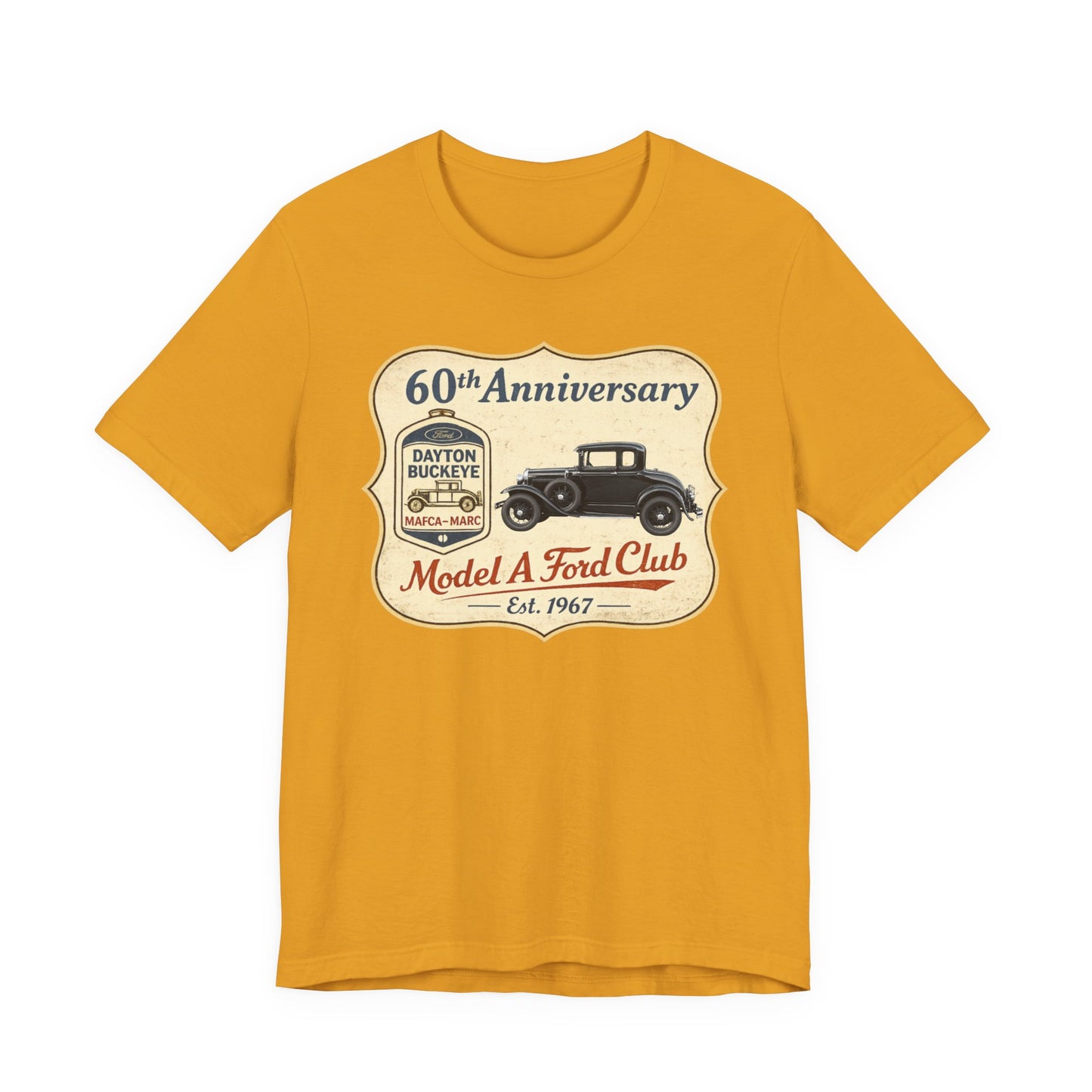 Dayton Buckeye Model A Ford Club 60th Anniversary Tee (RBS) - Vintage Classic Car Shirt