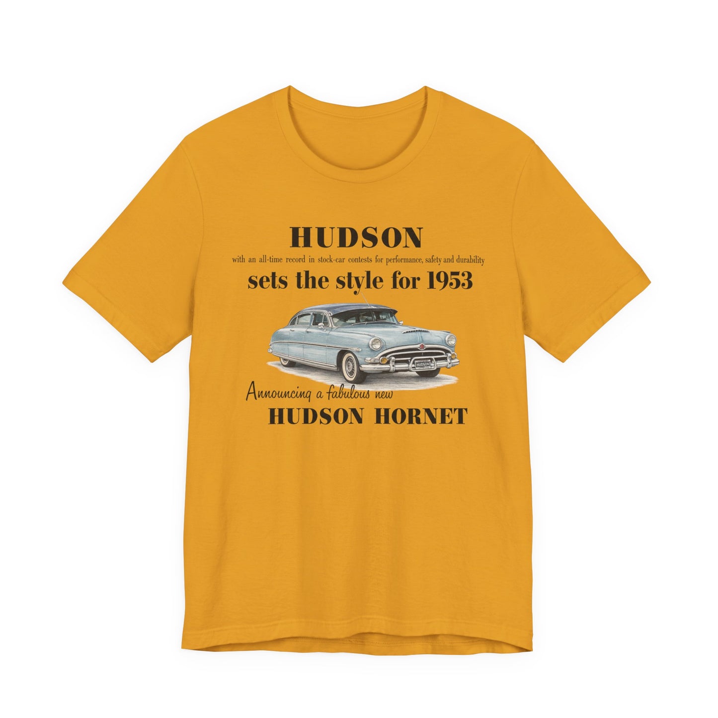 1953 Hudson Hornet Car Tee - Unisex Jersey Short Sleeve Tee
