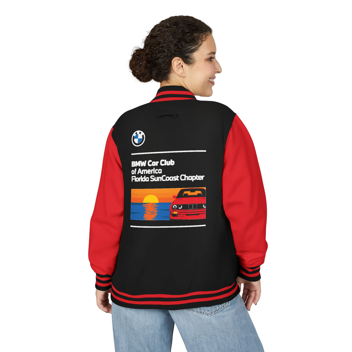 BMW Car Club of America Florida SunCoast Chapter Letterman Jacket - Front and Back Logos