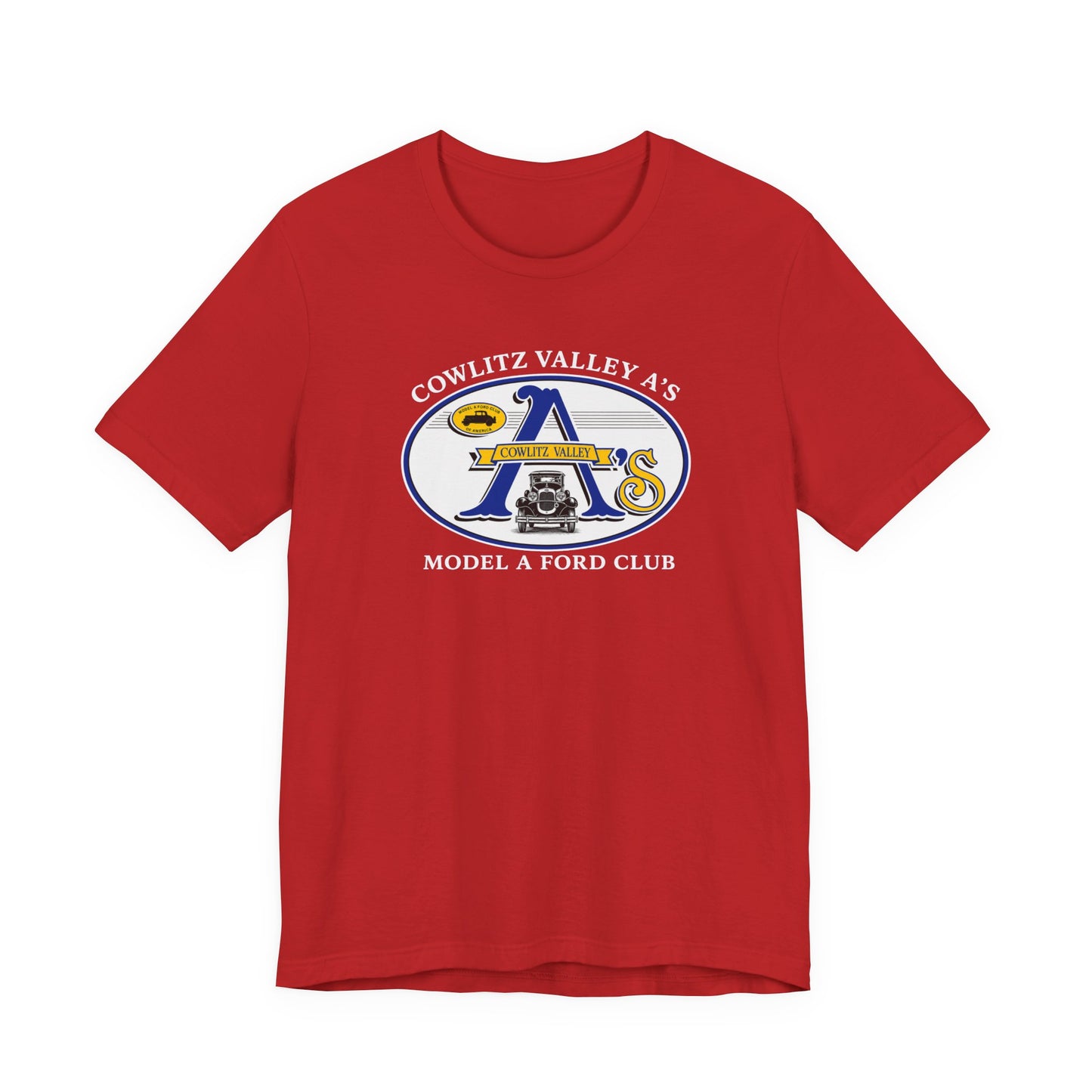 Cowlitz Valley A's Model A Ford Club Tee — Unisex Jersey Short Sleeve Tee