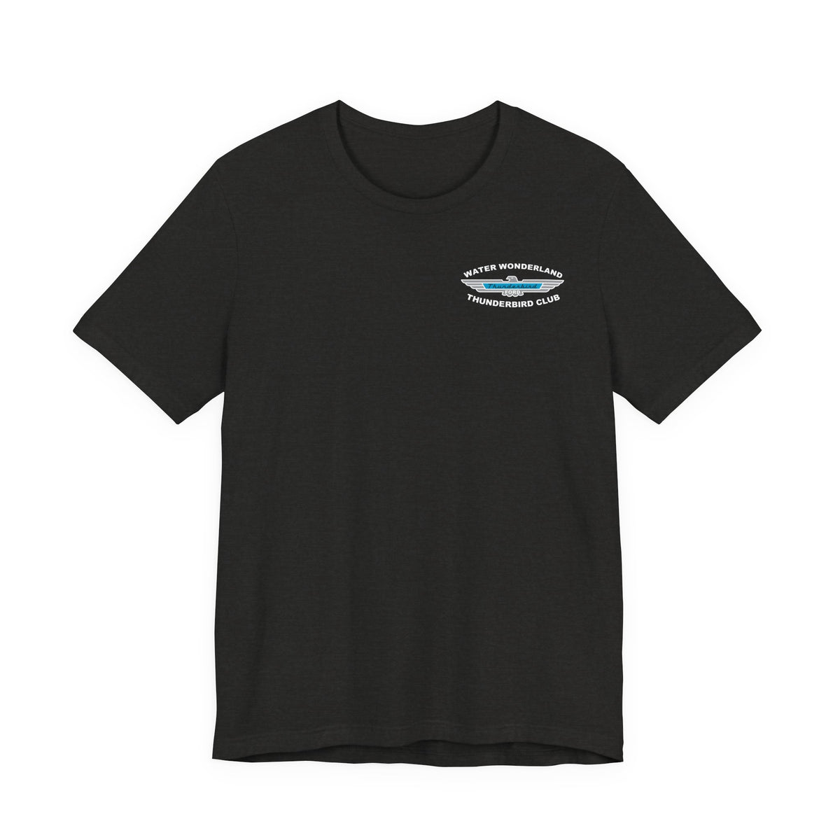 Water Wonderland Thunderbird Club T-Shirt Front and Back Logos – Unisex Soft Short Sleeve Tee