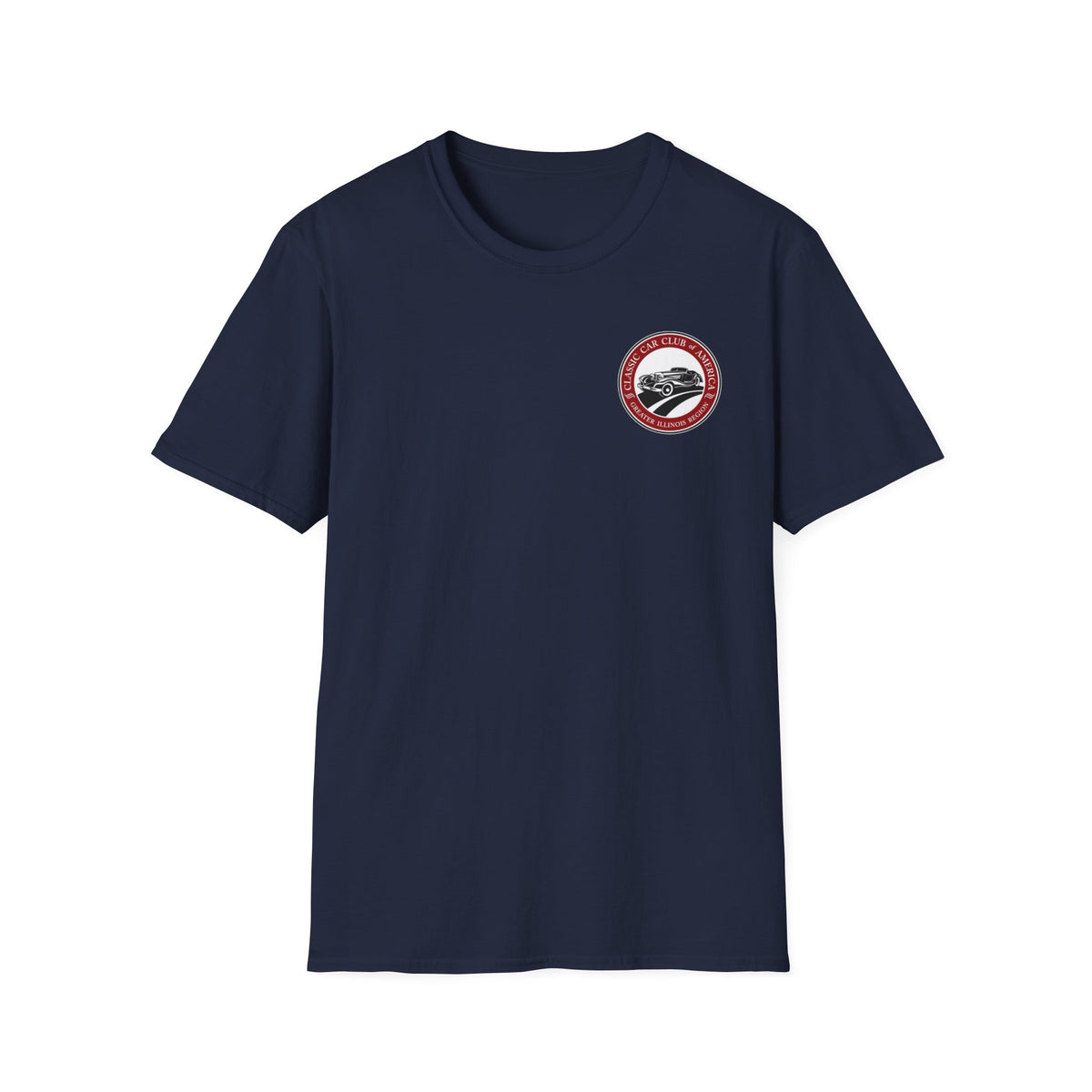 Classic Car Club of America Greater Illinois Region — Unisex Softstyle T-Shirt Front and Back Logos