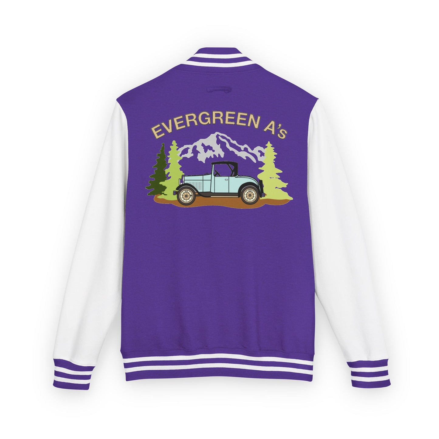 Evergreen A’s Mountain Jeep Letterman Jacket