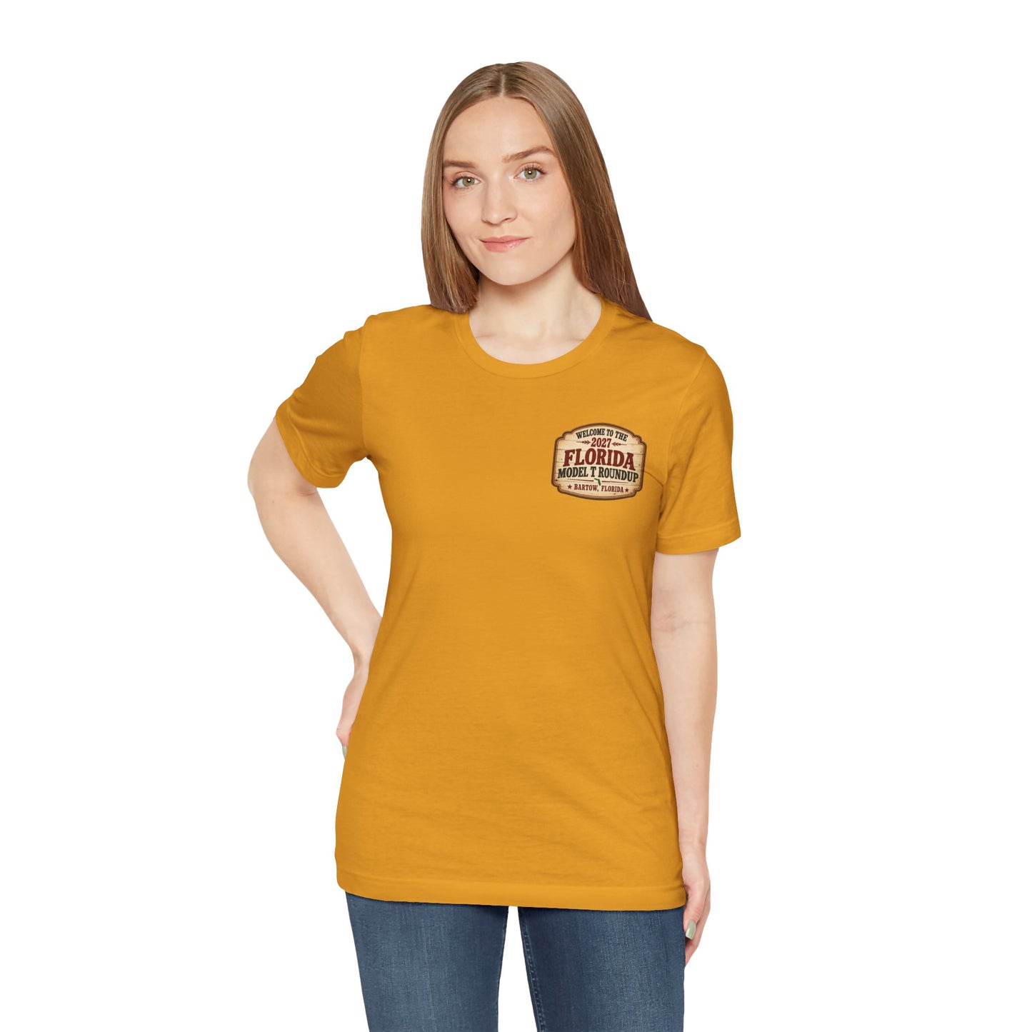 Florida Model T Roundup 2027 Soft-Style T-Shirt - Front and Back Graphics