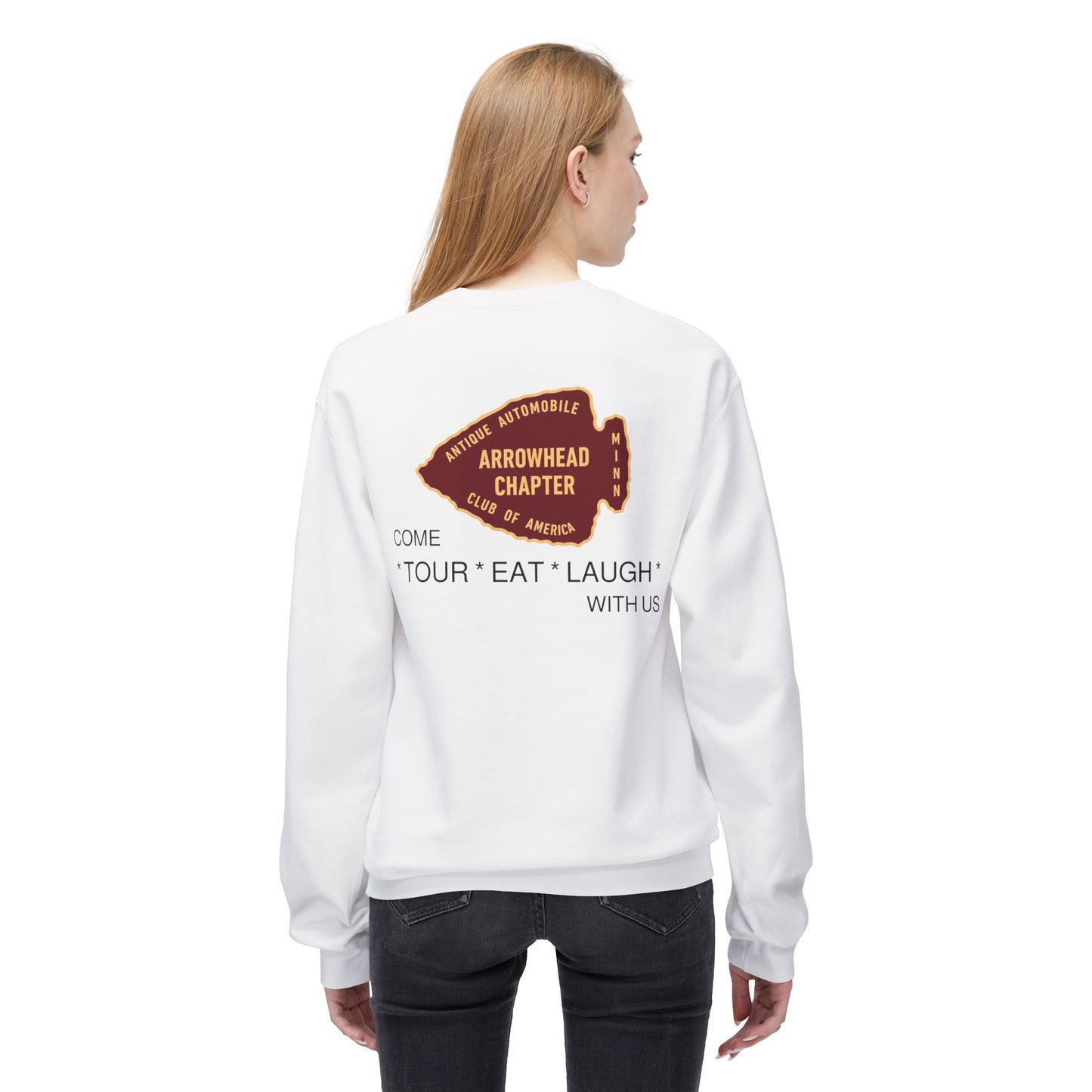 Arrowhead Chapter Club Crewneck Sweatshirt — Vintage Automobile Motor Club Design
