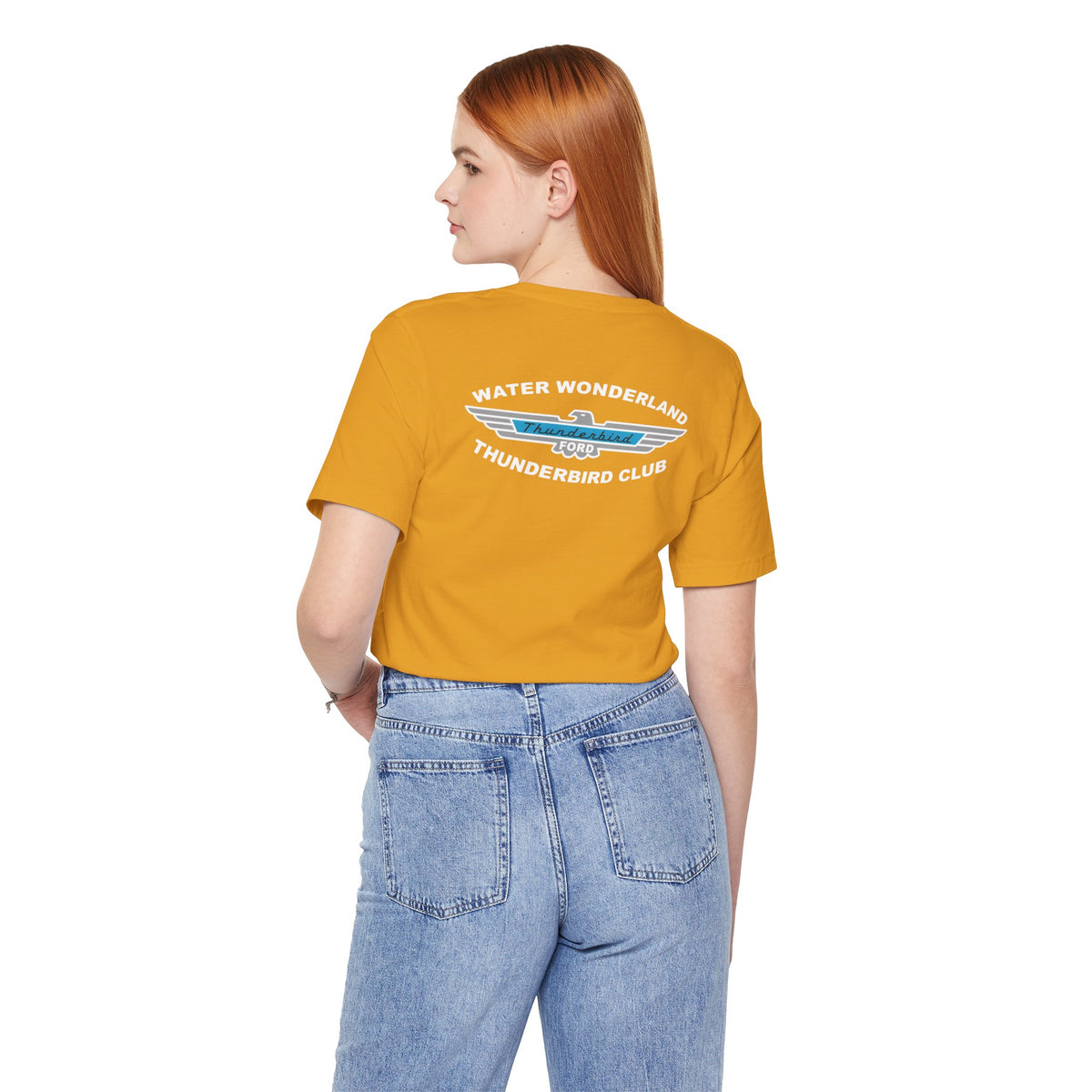 Water Wonderland Thunderbird Club T-Shirt Front and Back Logos – Unisex Soft Short Sleeve Tee
