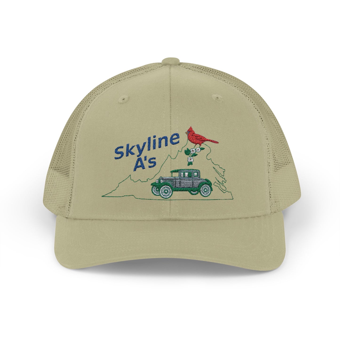 Skyline A's Vintage Tractor Snapback Trucker Hat (Embroidered)