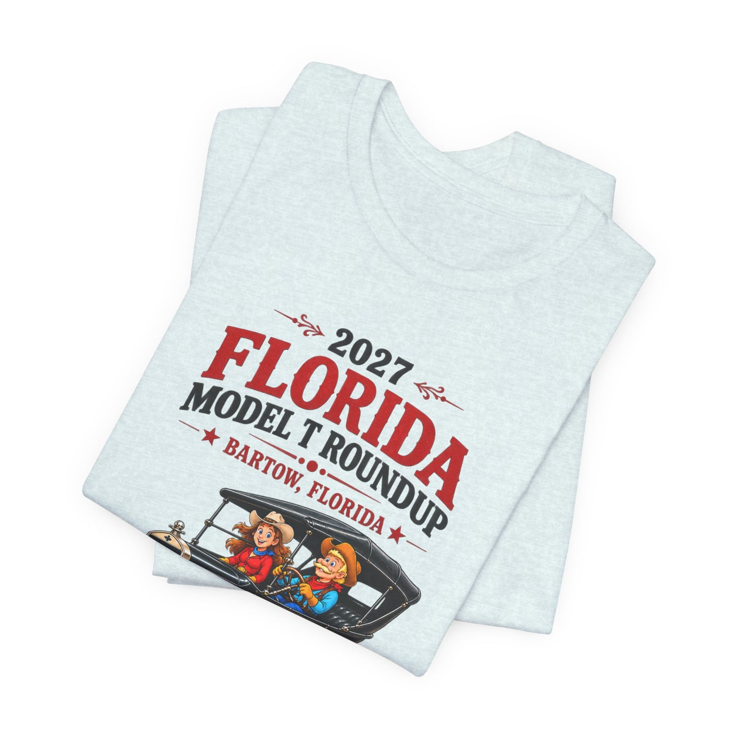 Florida Model T Roundup 2027 Soft-Style T-Shirt — Front Graphic