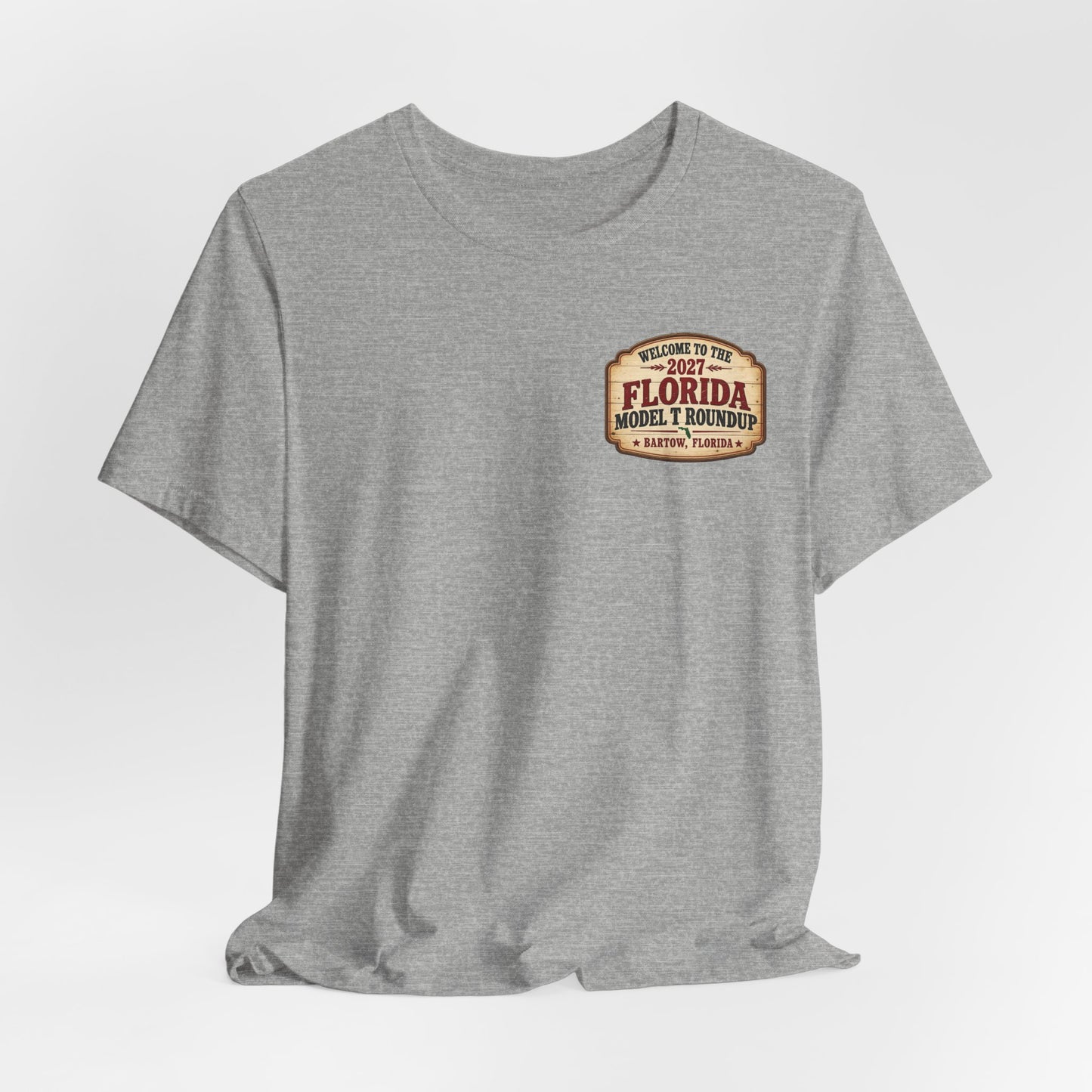 Florida Model T Roundup 2027 Soft-Style T-Shirt - Front and Back Graphics