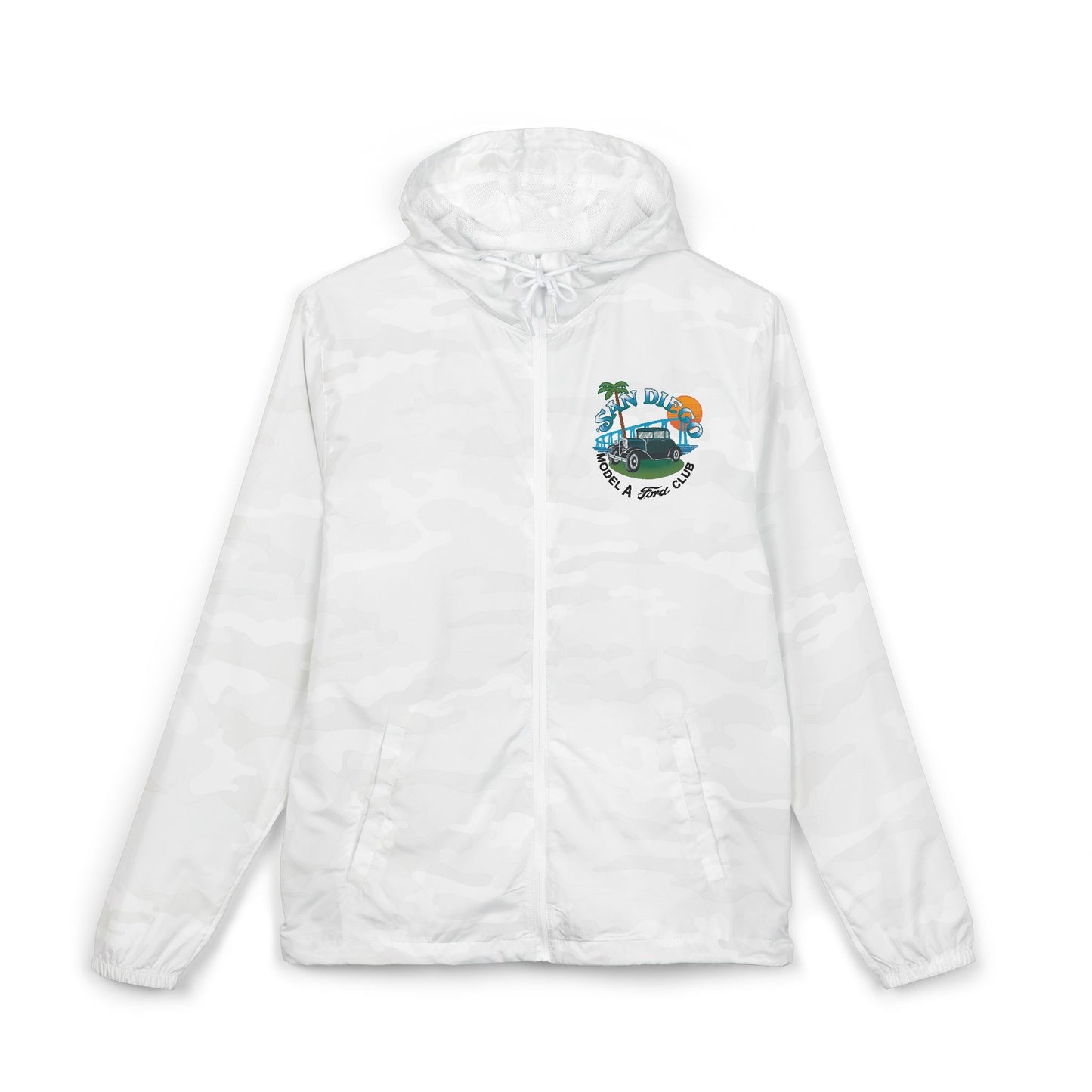 San Diego Model A Ford Club Windbreaker Jacket — Front and Back Logos